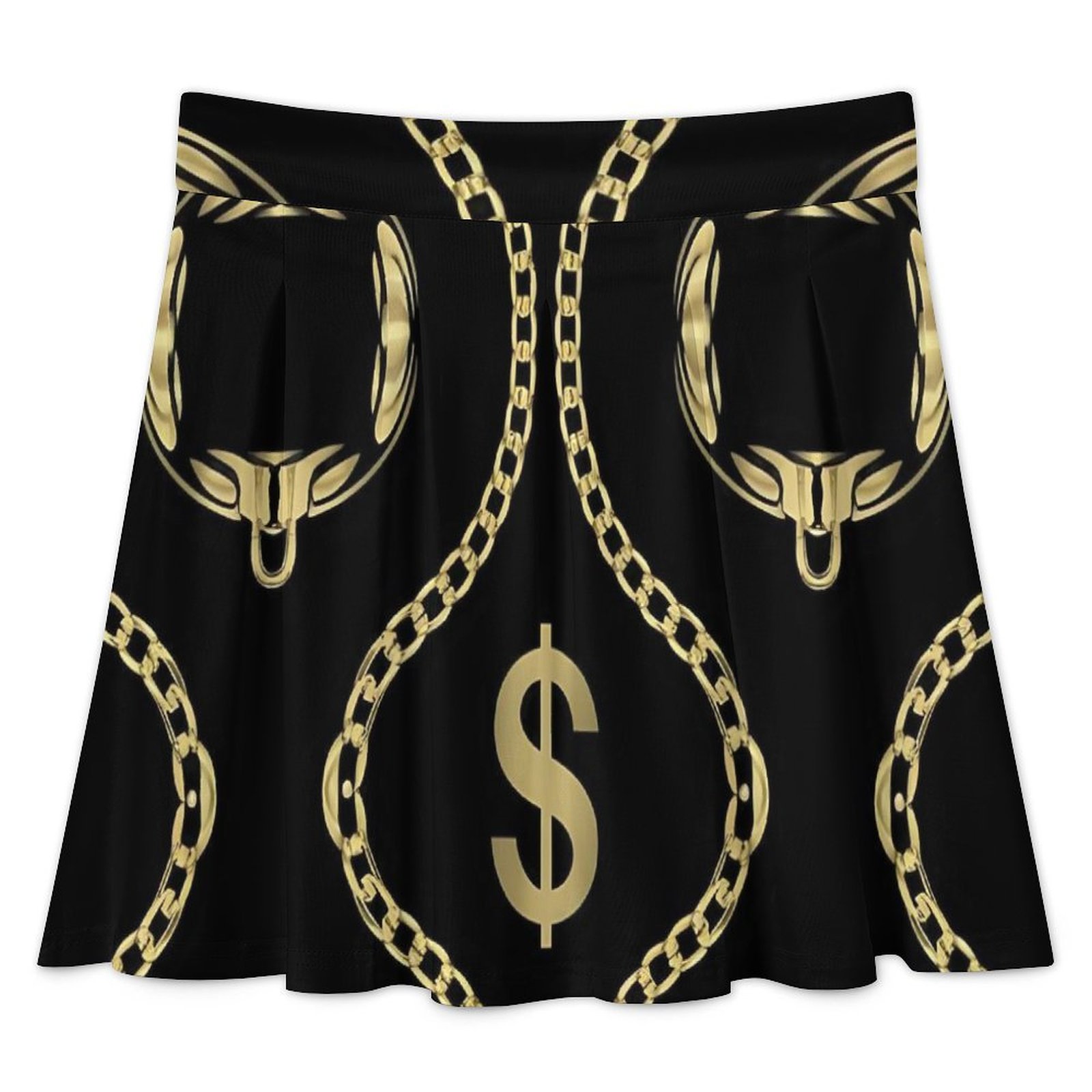 luxurious All Over Print Skater Skirt