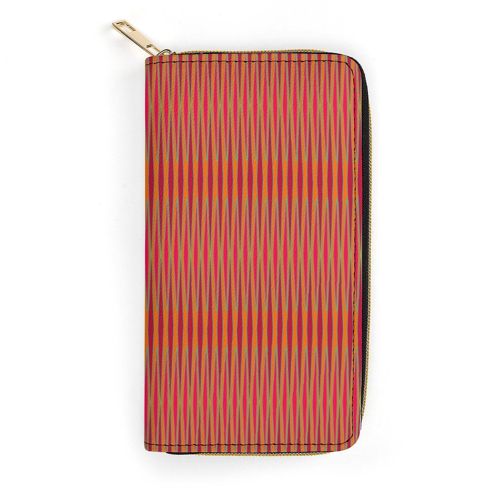 tribal striped orange purple fuxia cyan PU