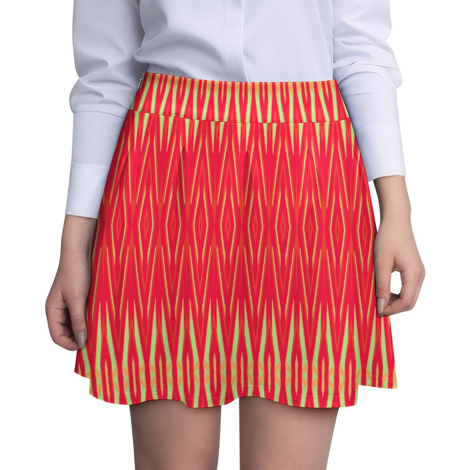 boho oriental pink All Over Print Skater Skirt