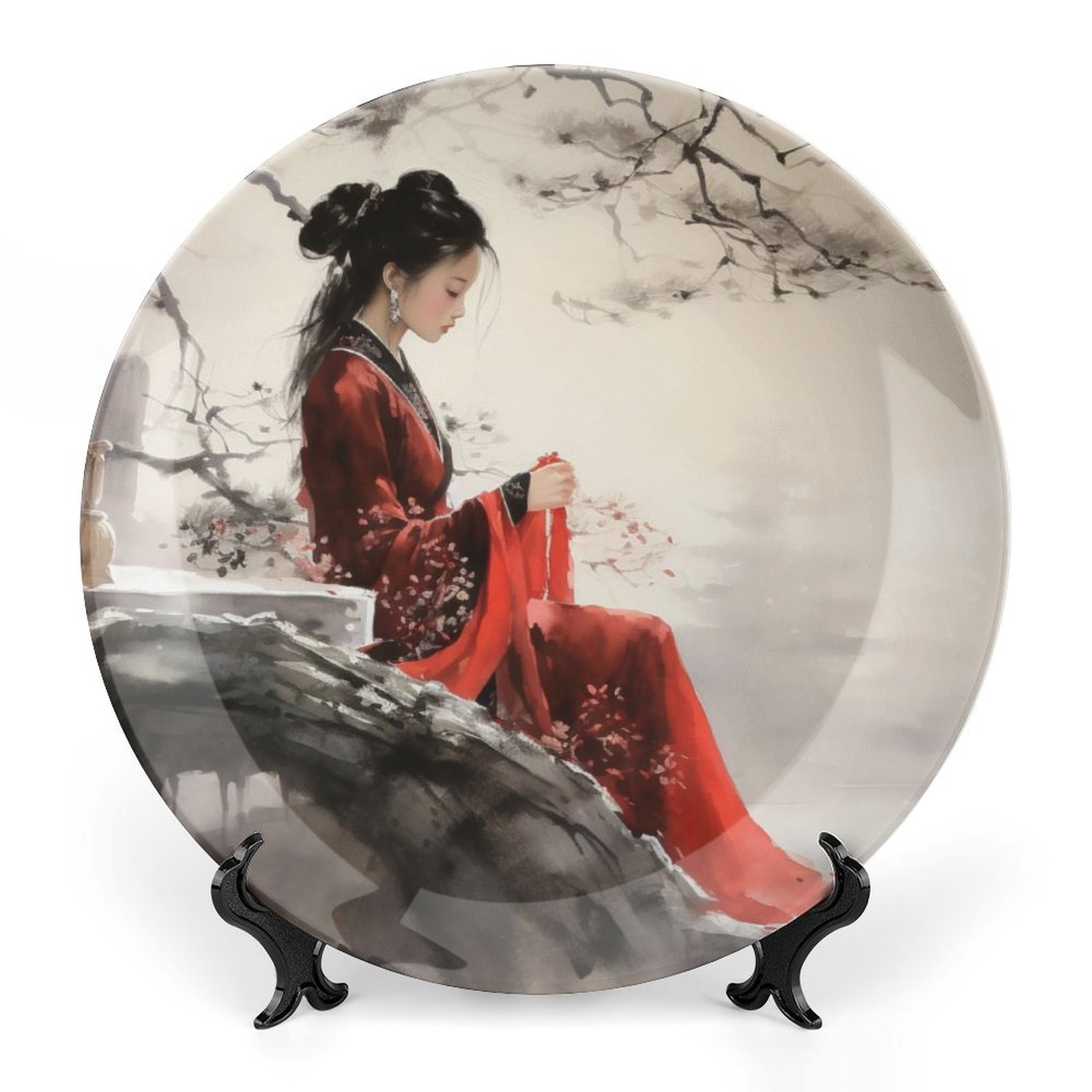 Chinese Lady decorative plate