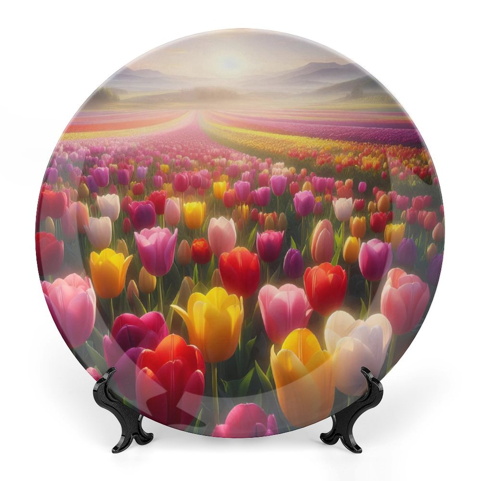 Tulip Meadow Bone China decorative plate