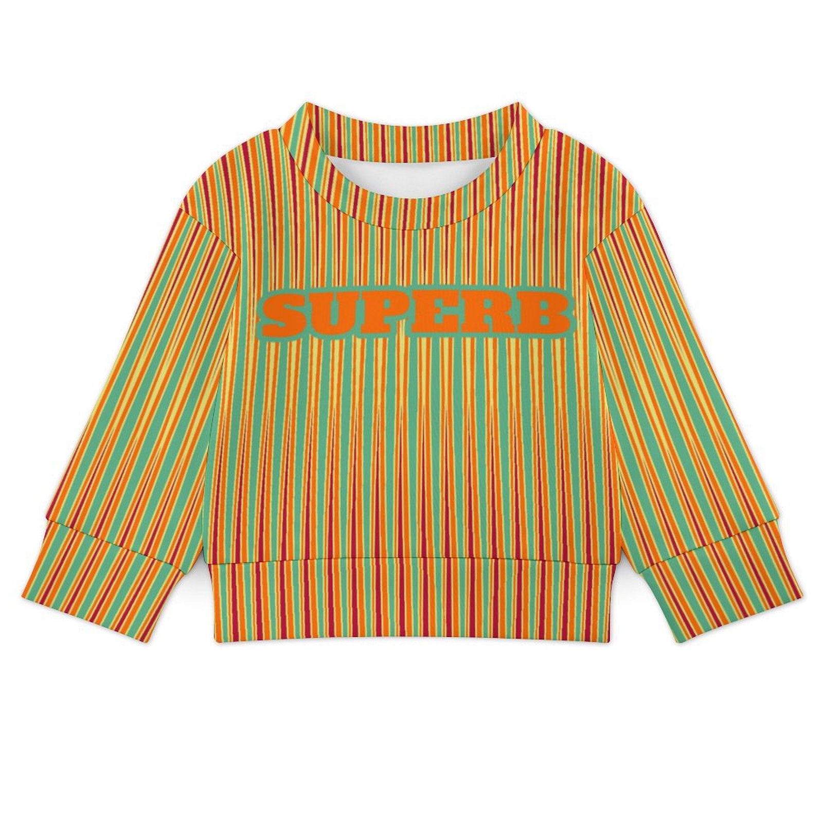 tribal striped azure orange yellow maroon