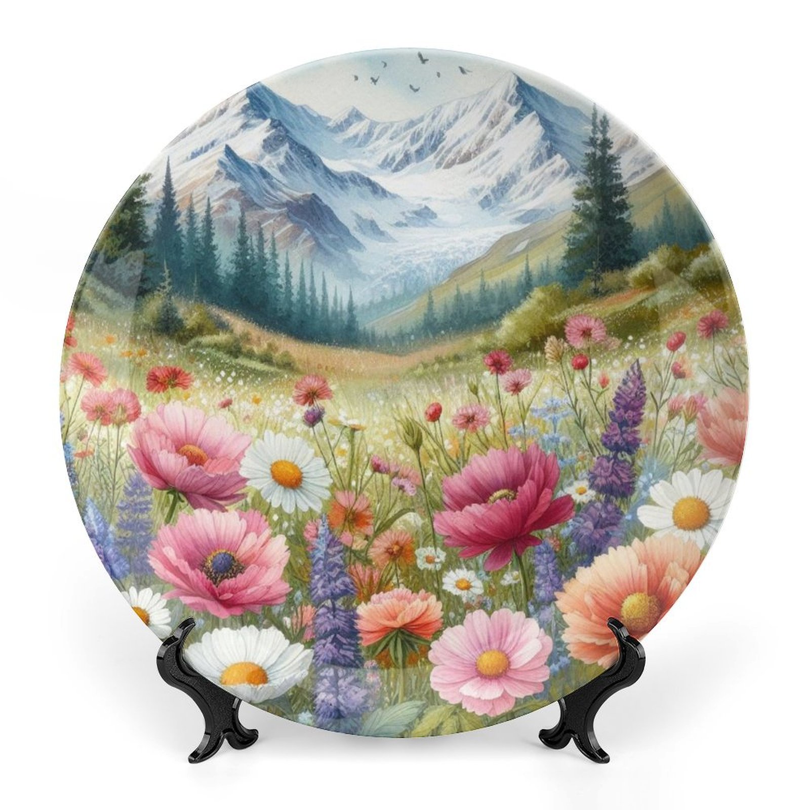Floral Meadow Bone China decorative plate