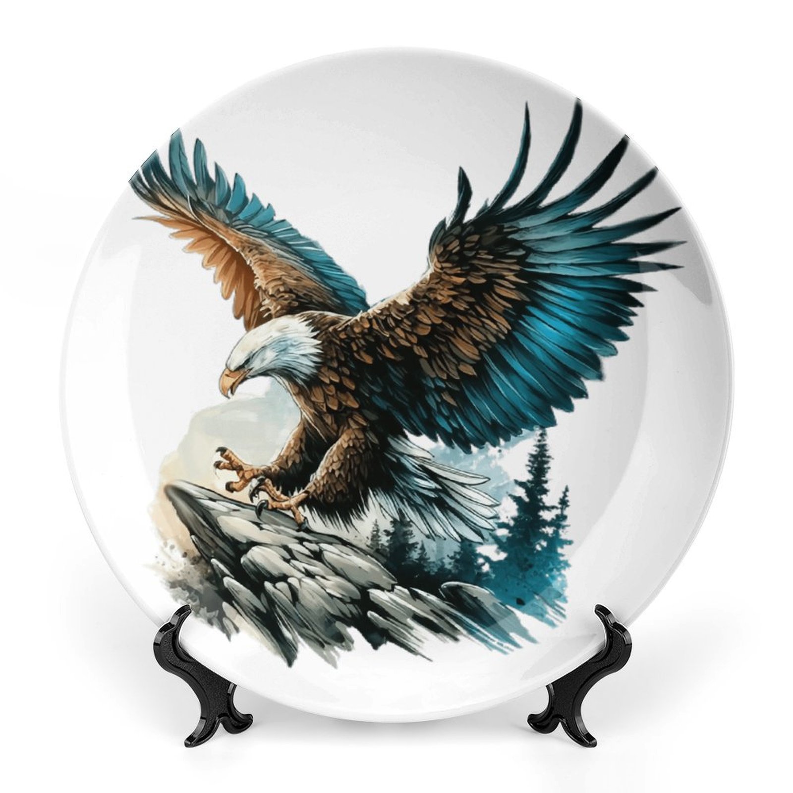 Majestic Eagle Bone China decorative plate