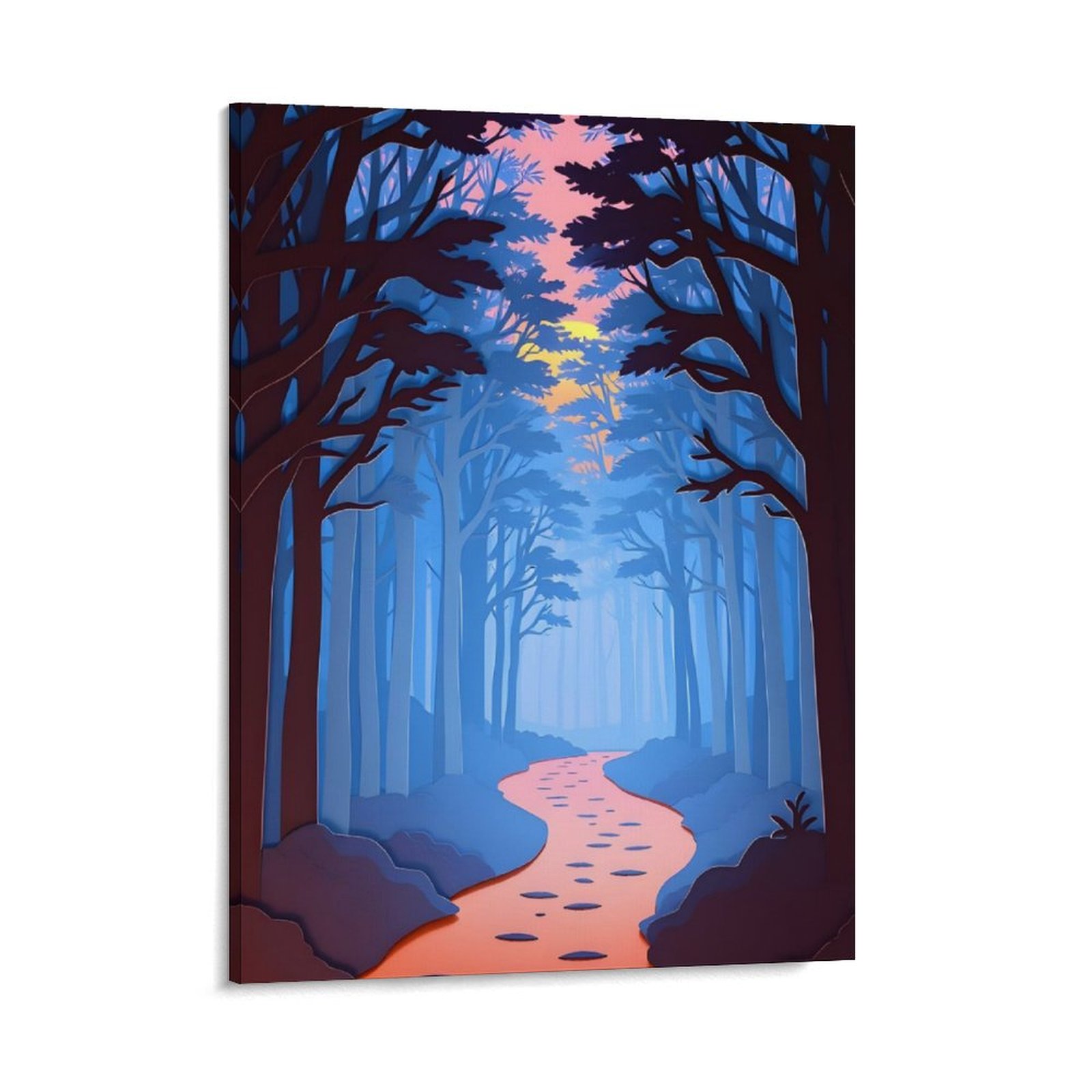Twilight Path Through Whispering Woods