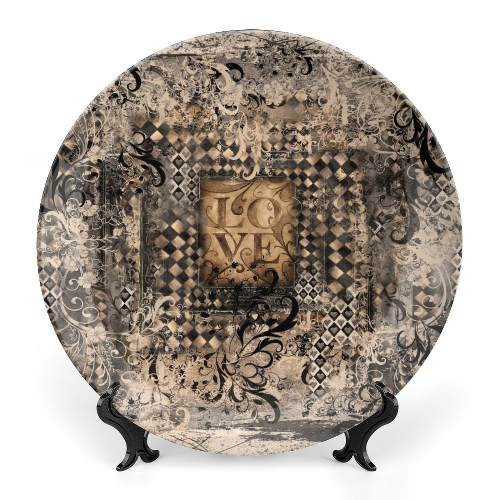 Vintage LOVE Bone China decorative plate