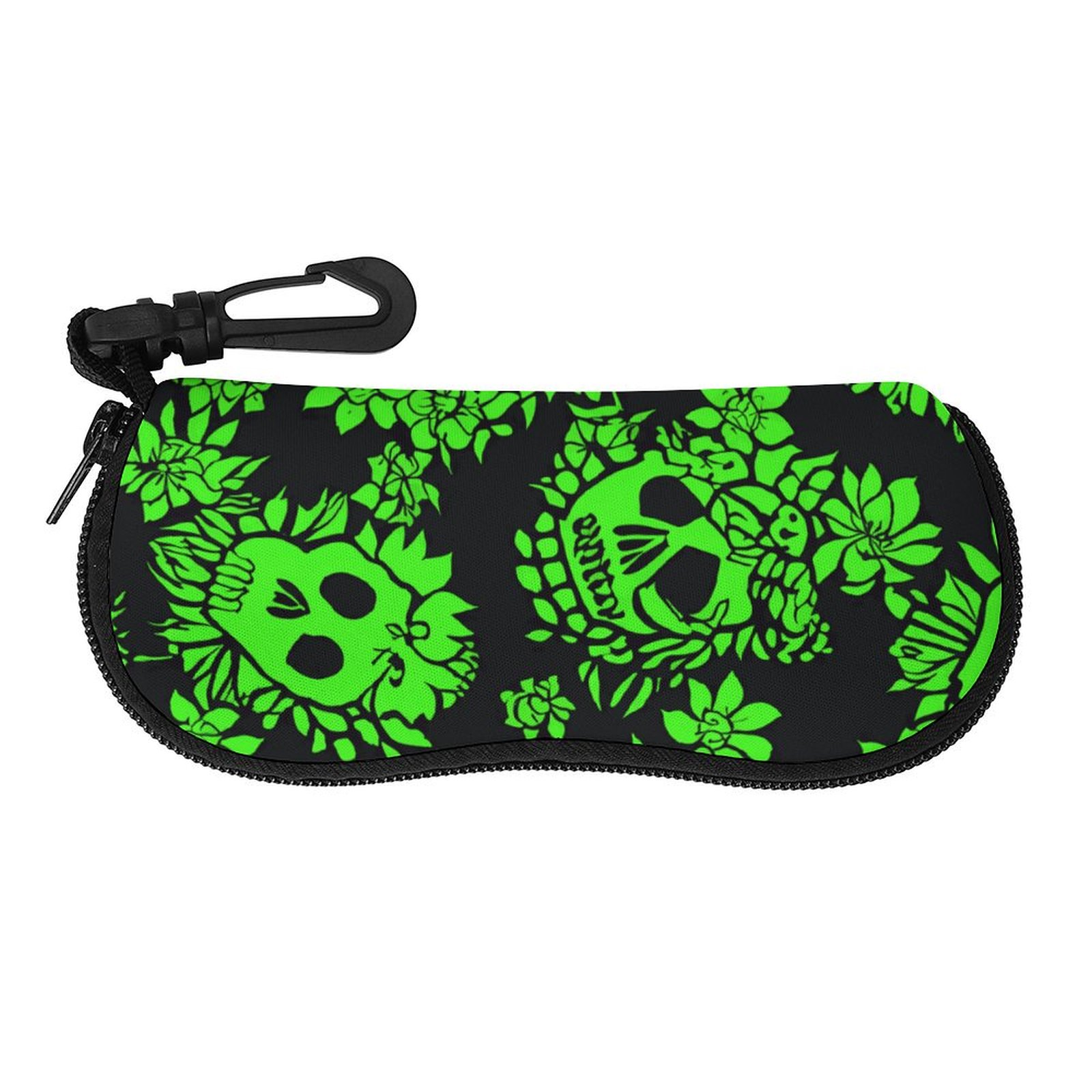 Green Skulls & Flowers