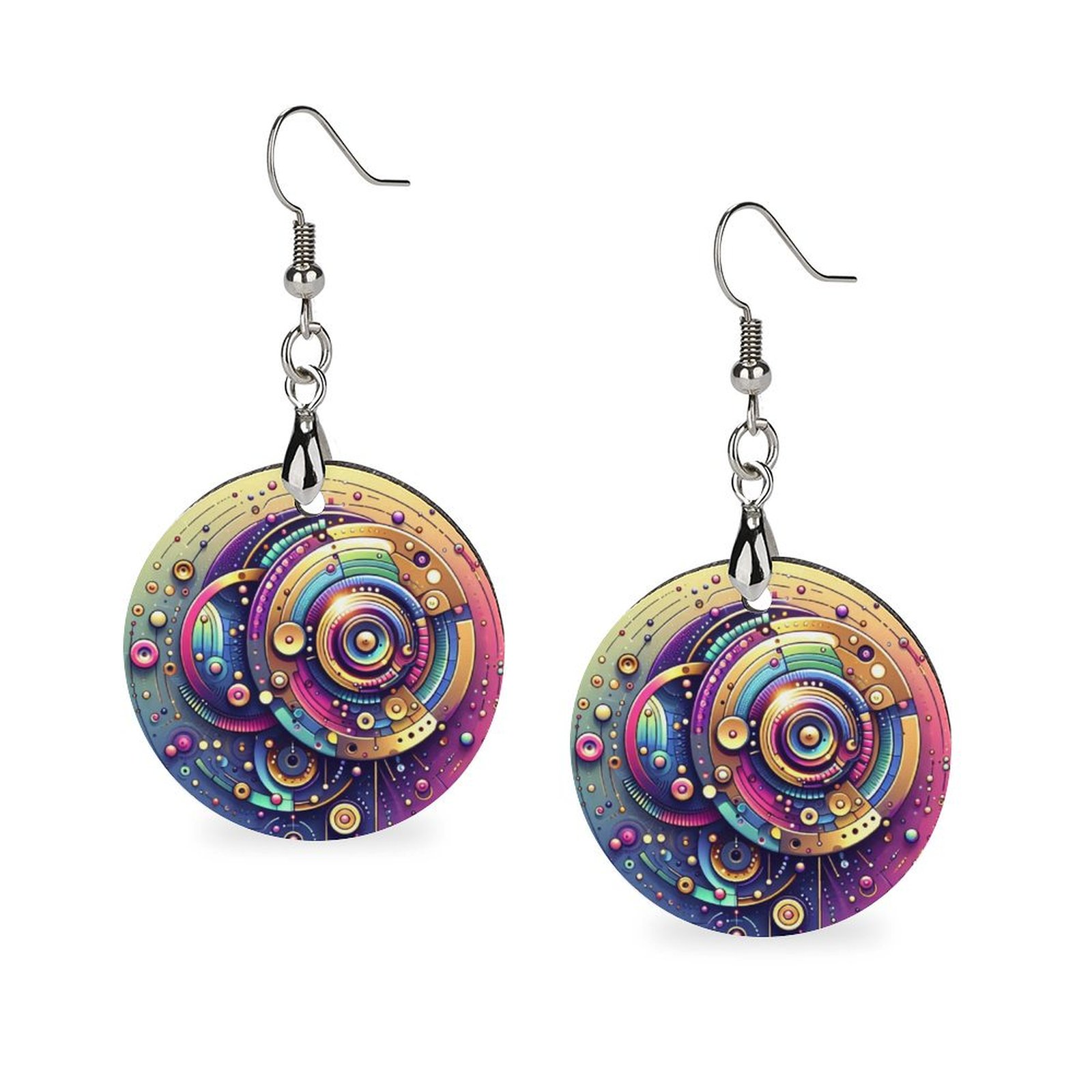 Wooden earrings pendant