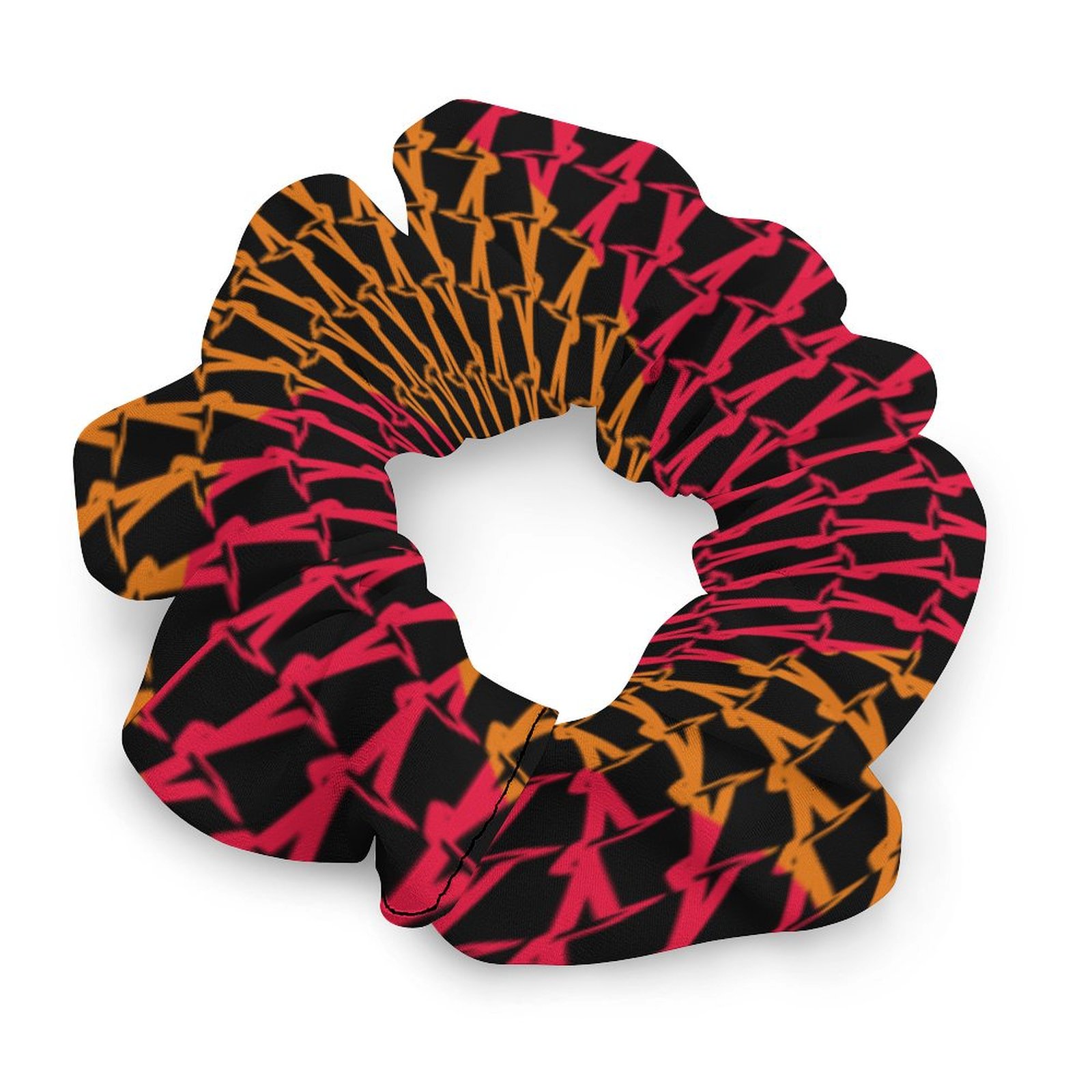 retro geometrical orange black fuxia