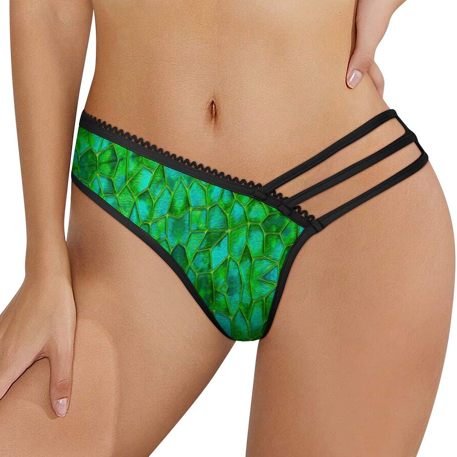 Sexy Thongs - Emerald Grid Matrix