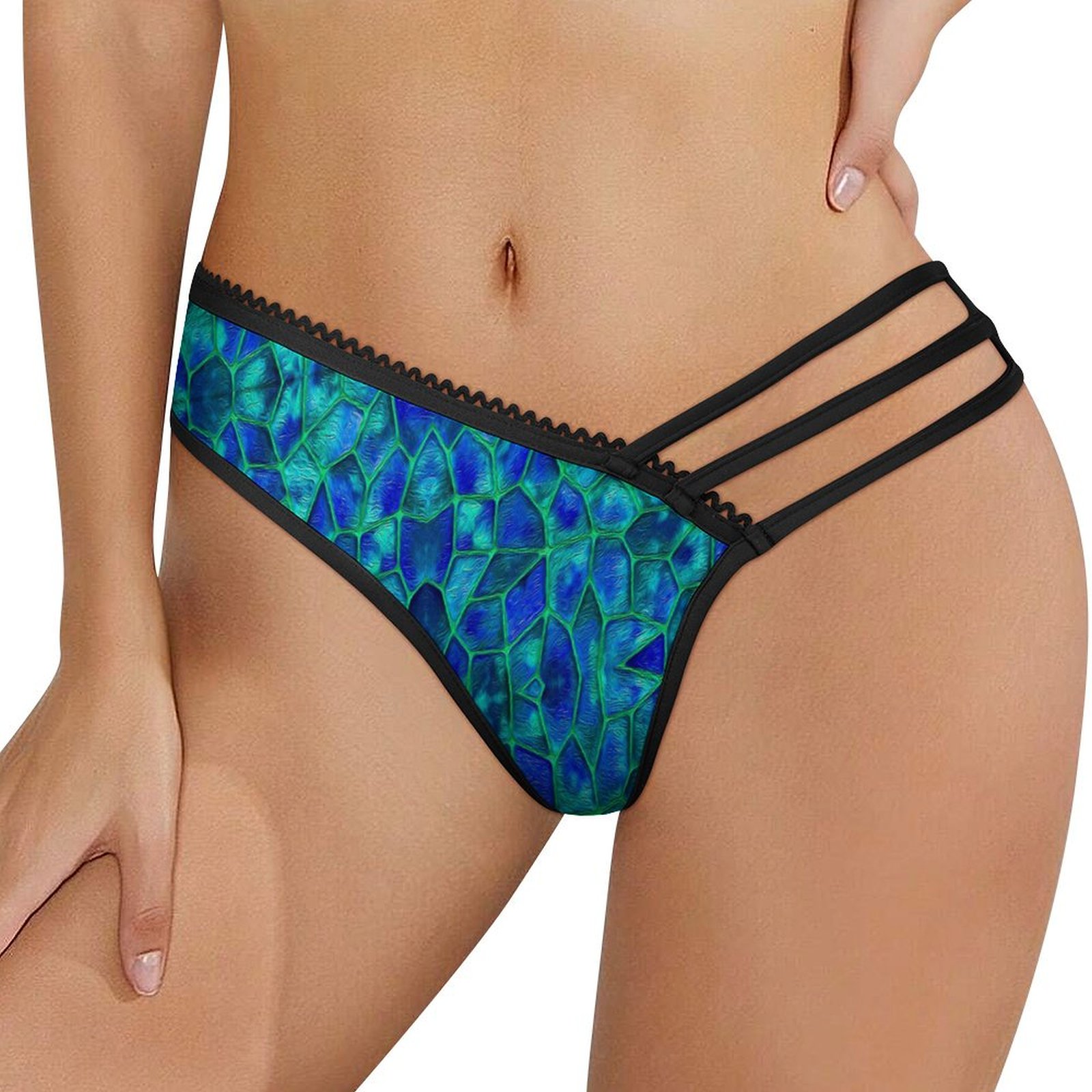 Sexy Thongs - Teal Prism Matrix