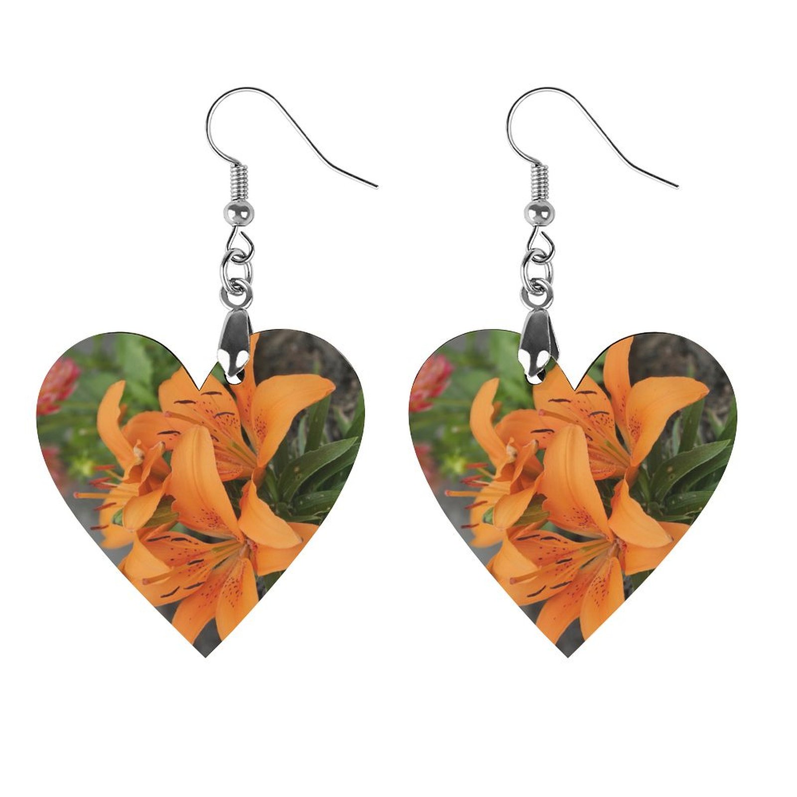 Wooden earrings pendant