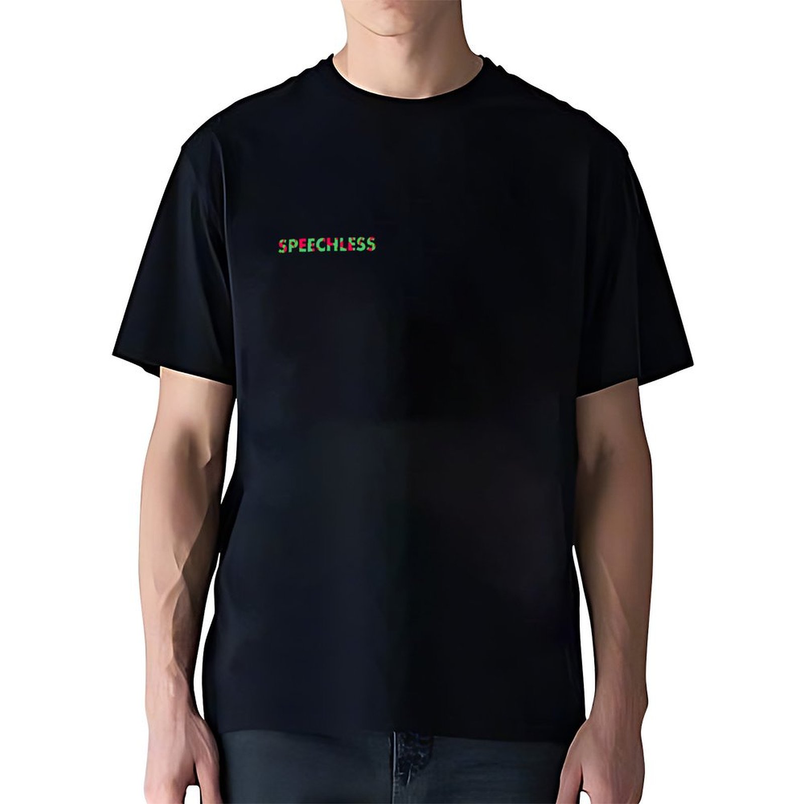 mottled speechless pink green cyan