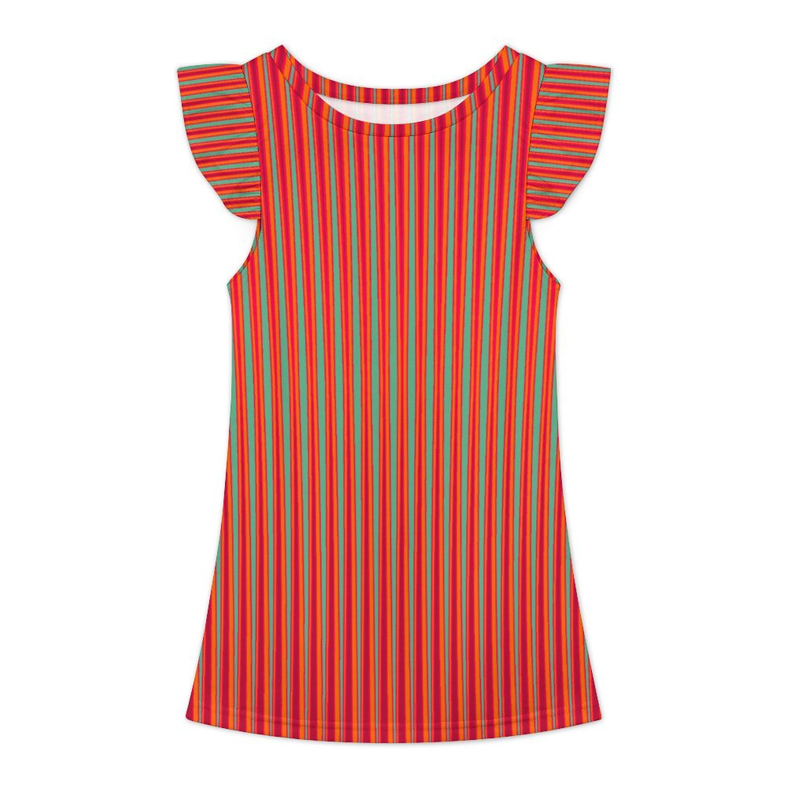 Tribal striped orange azure fuxia