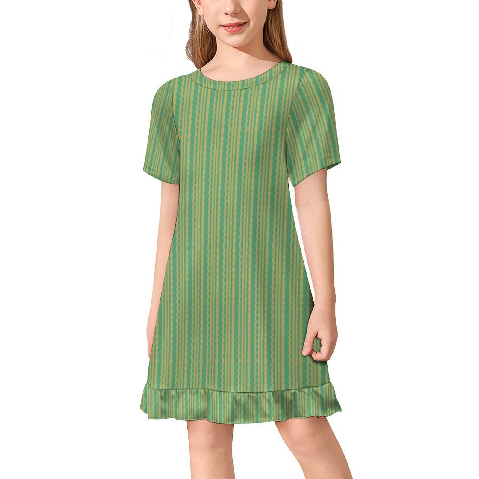 boho strped teal & beige