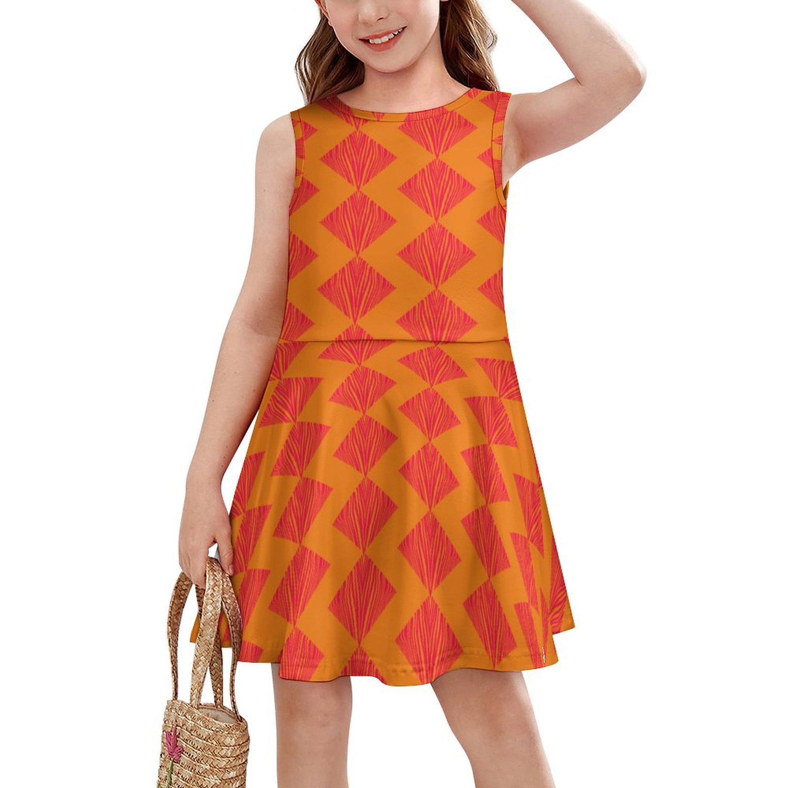 geo zebra pink orange