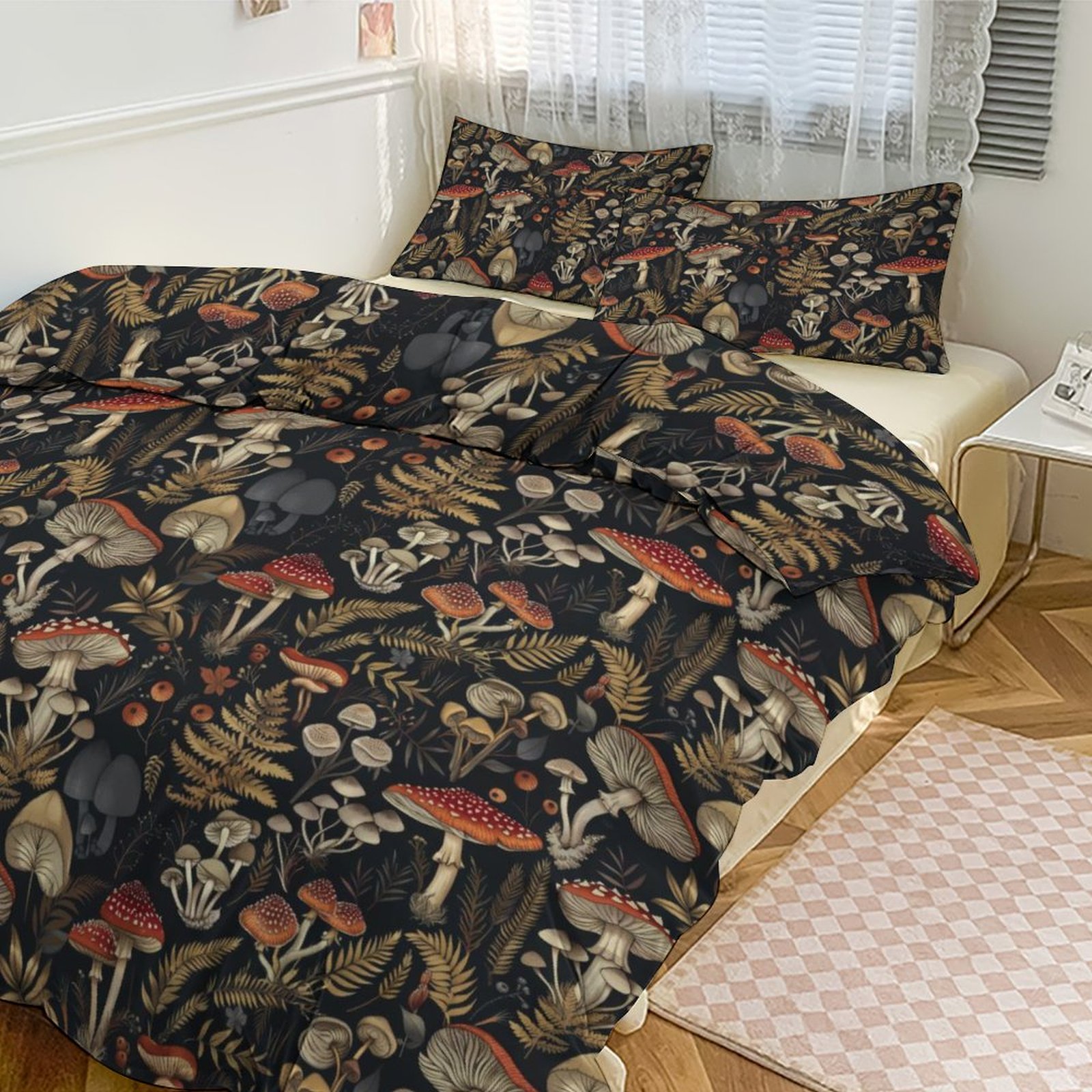 Forest Mushroom 3 Piece Bed Set