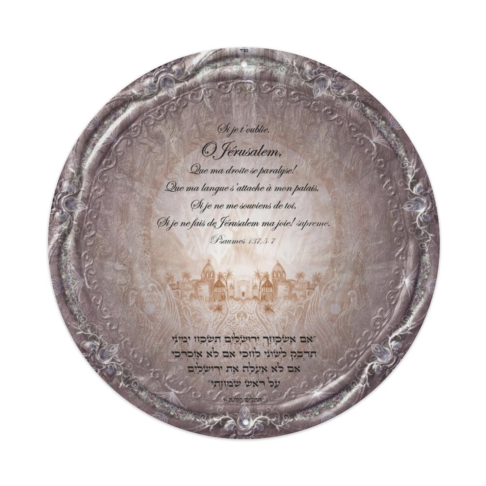 Aluminum plaque painting