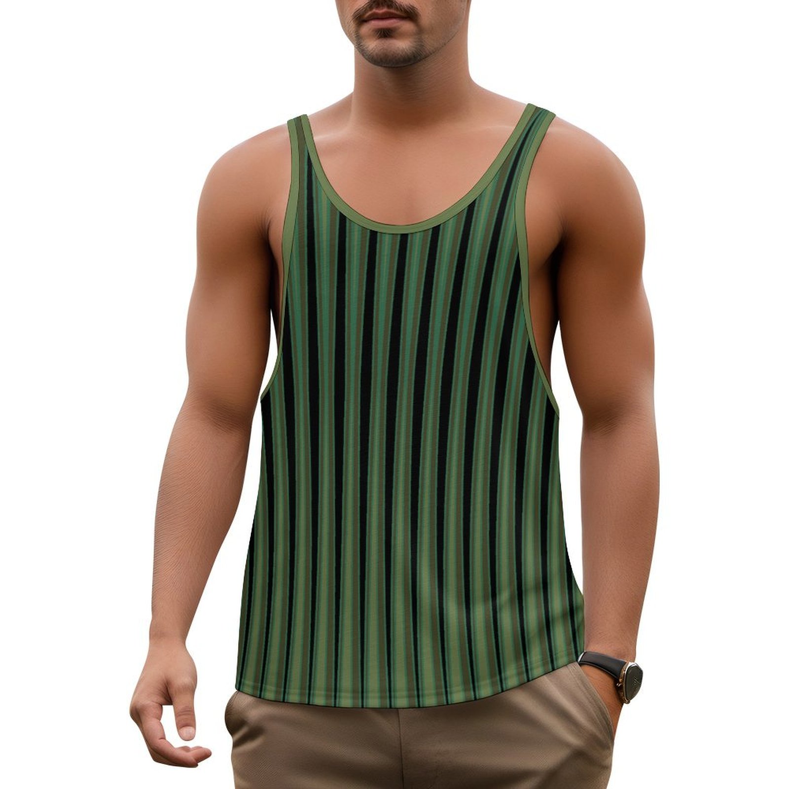 tribal striped moss black