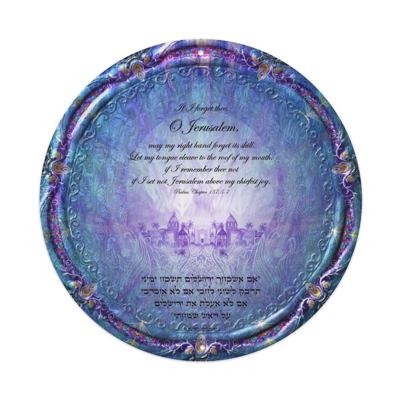 Aluminum plaque painting