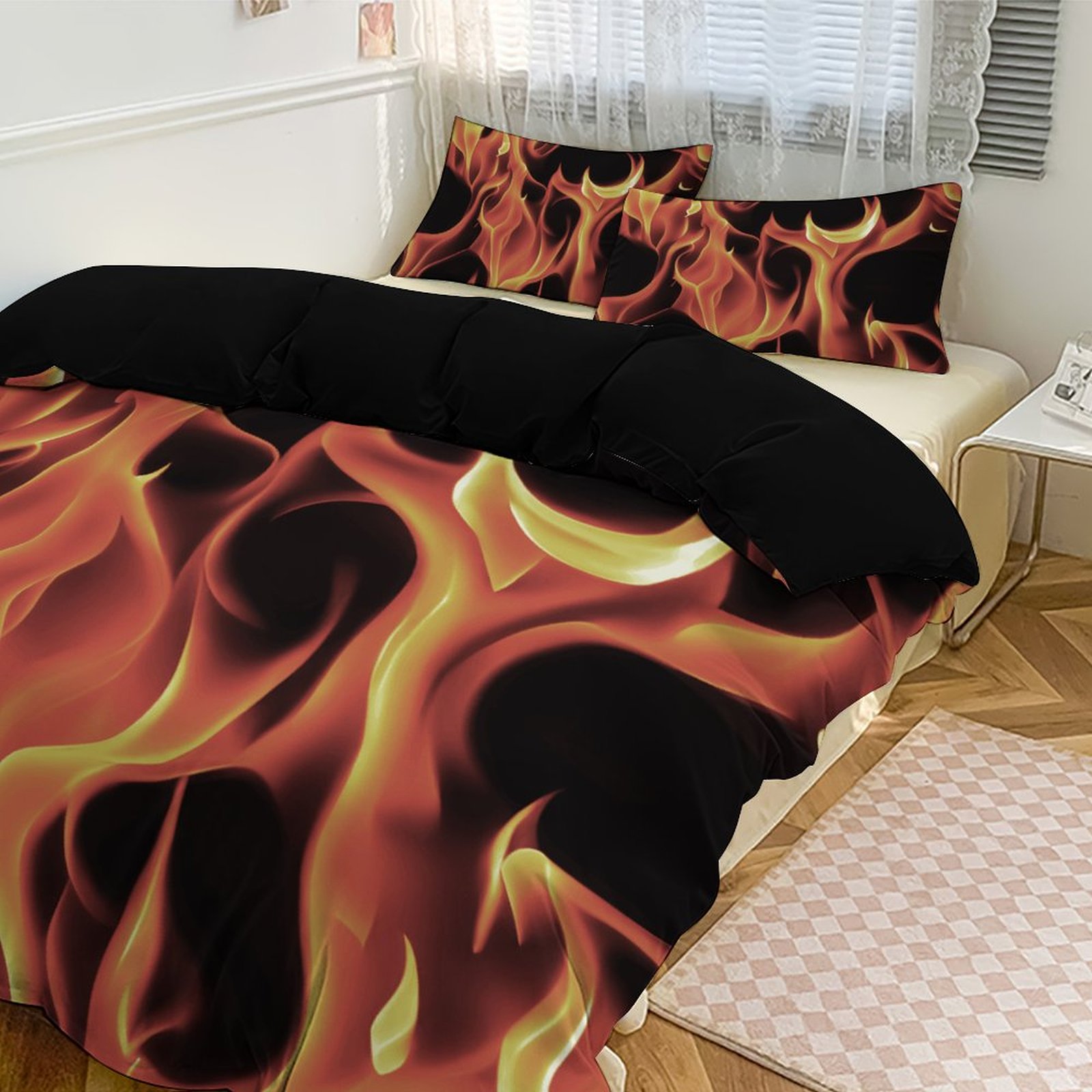 3-Piece Bedding Set (1 Duvet Cover + 2 Pillow Shams)