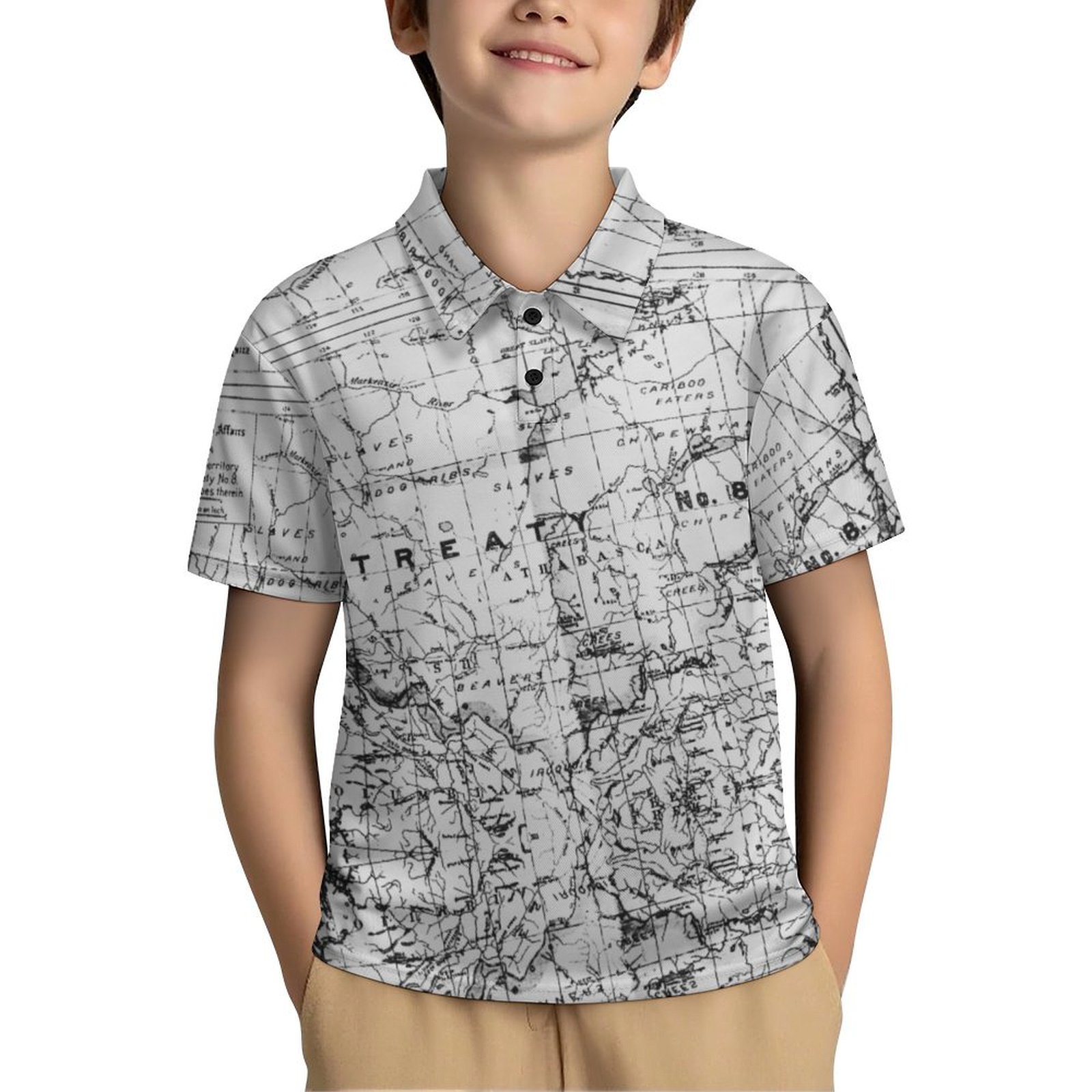 TREATY 8 |:| Shoulder buttoned polo shirt