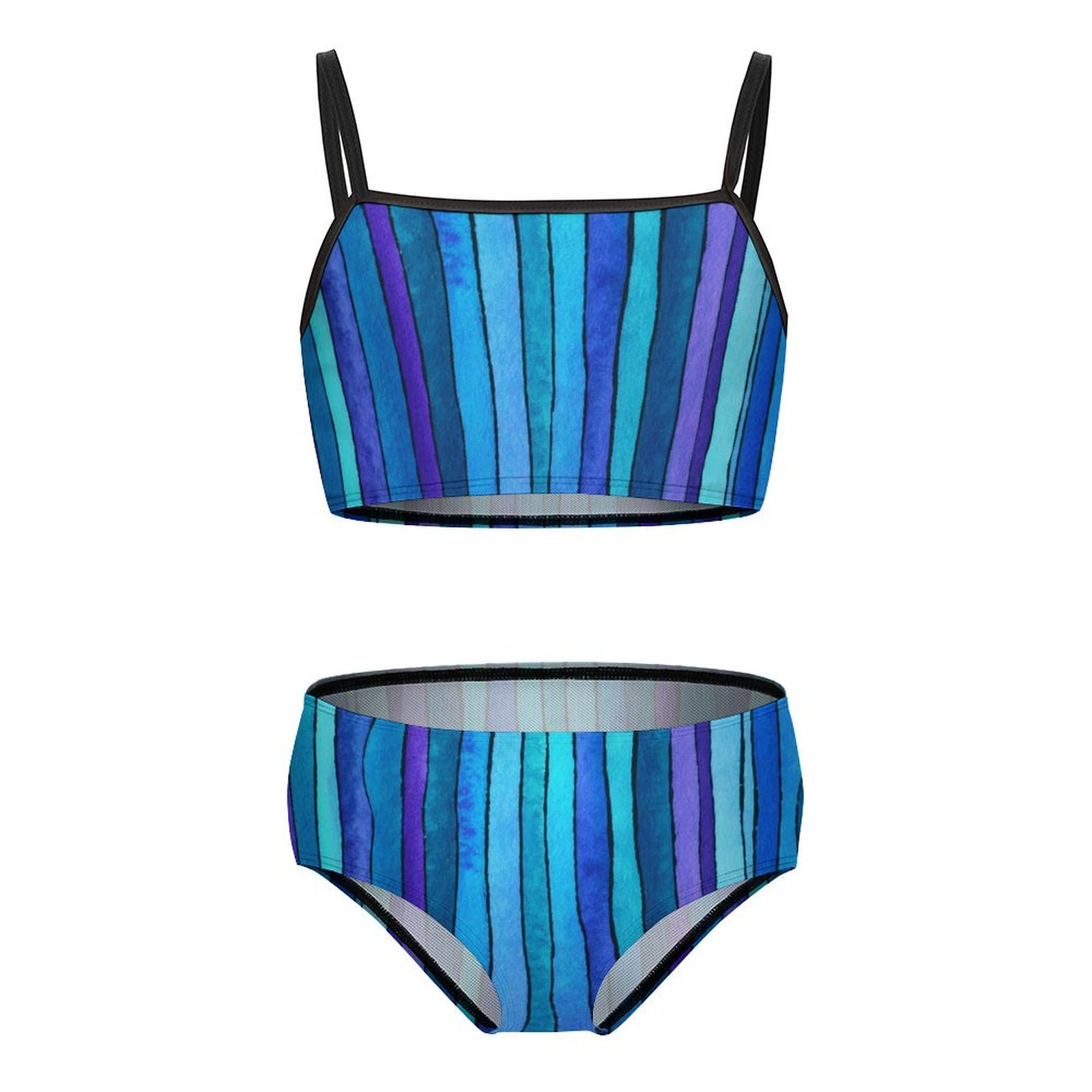 Two-piece bathing suit for girls