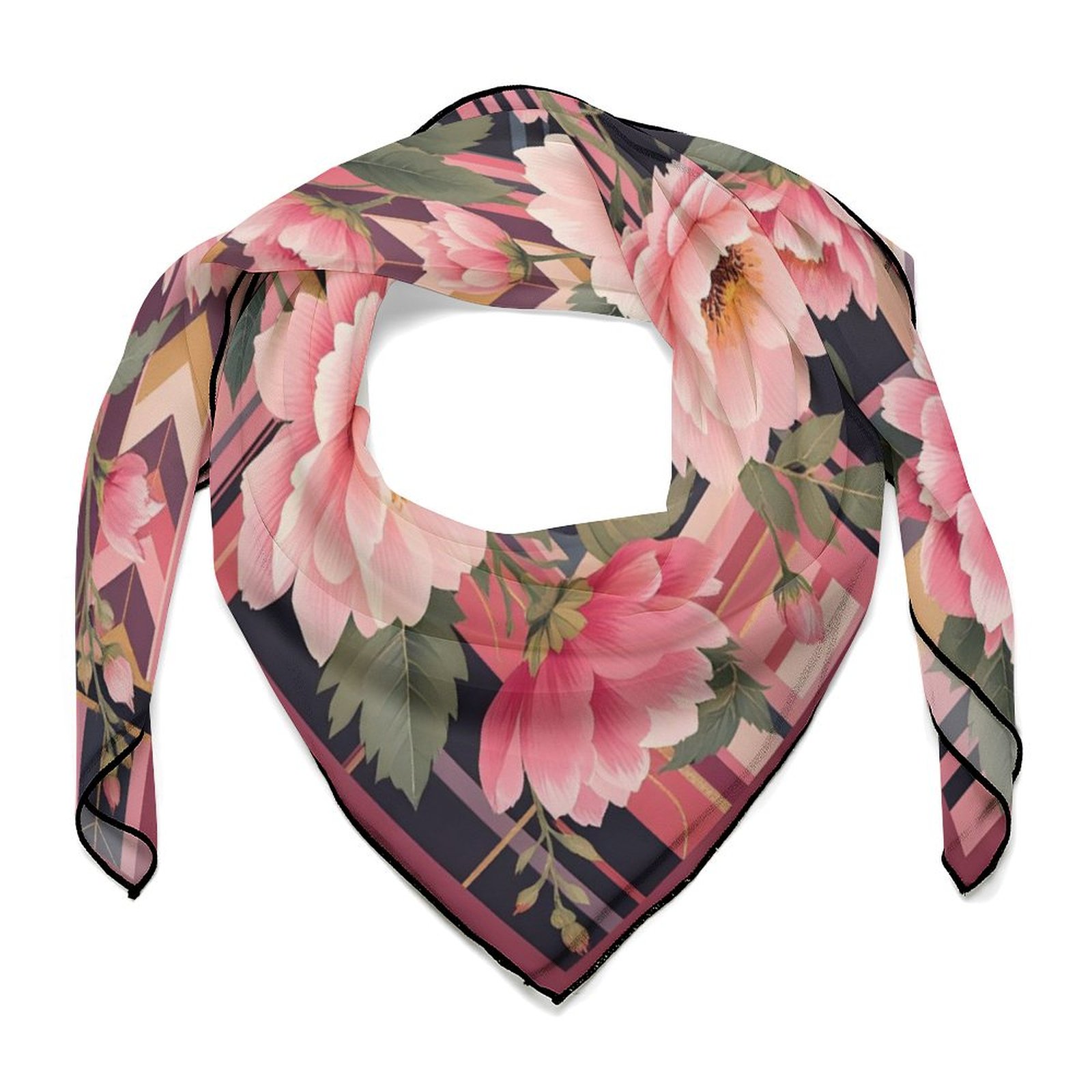 Pink Peonies Custom Scarf
