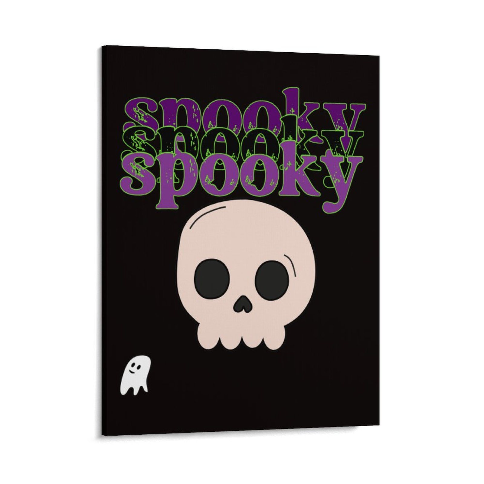 Spooky Skull And Ghost Happy Halloween Decorative painting