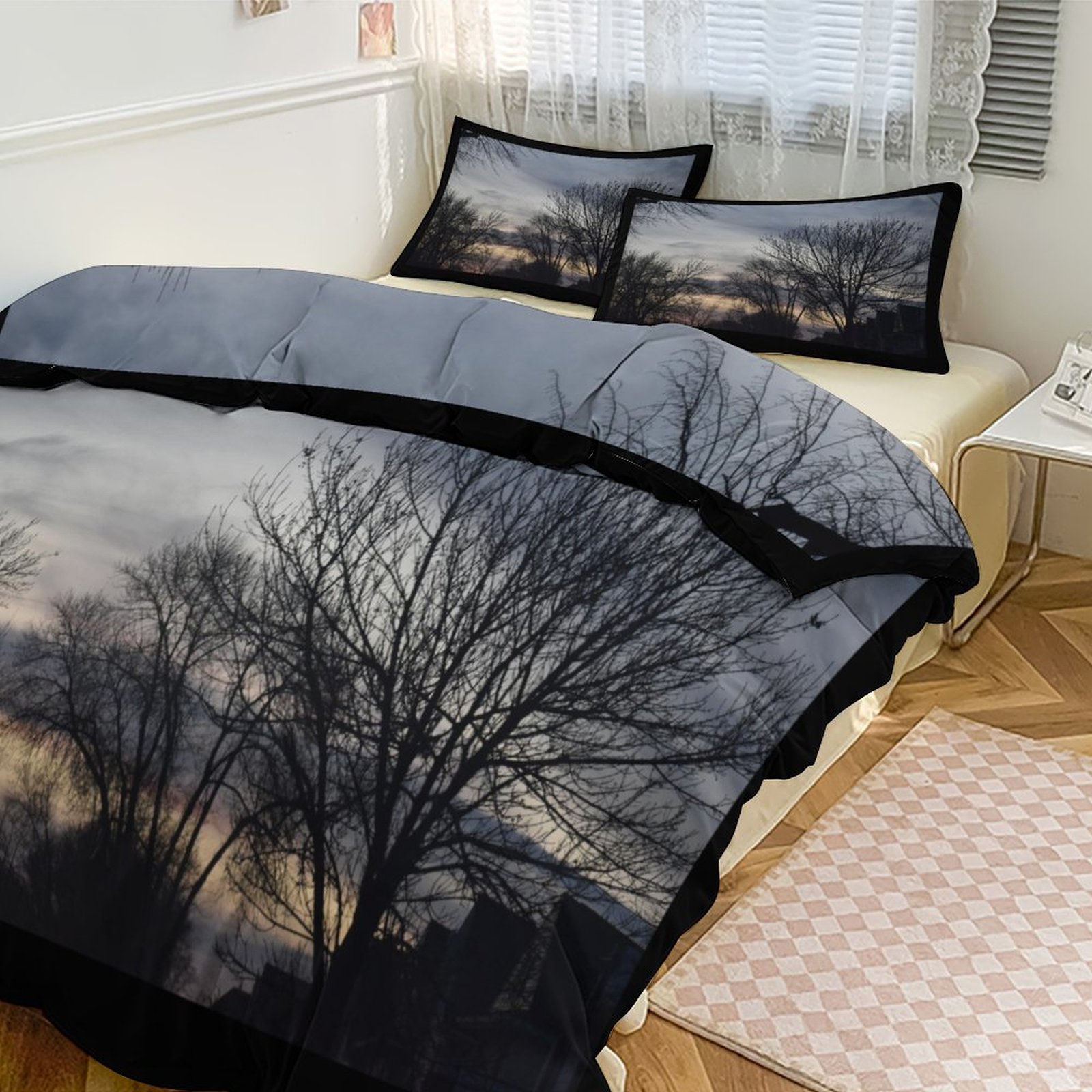 3-Piece Bedding Set (1 Duvet Cover + 2 Pillow Shams)
