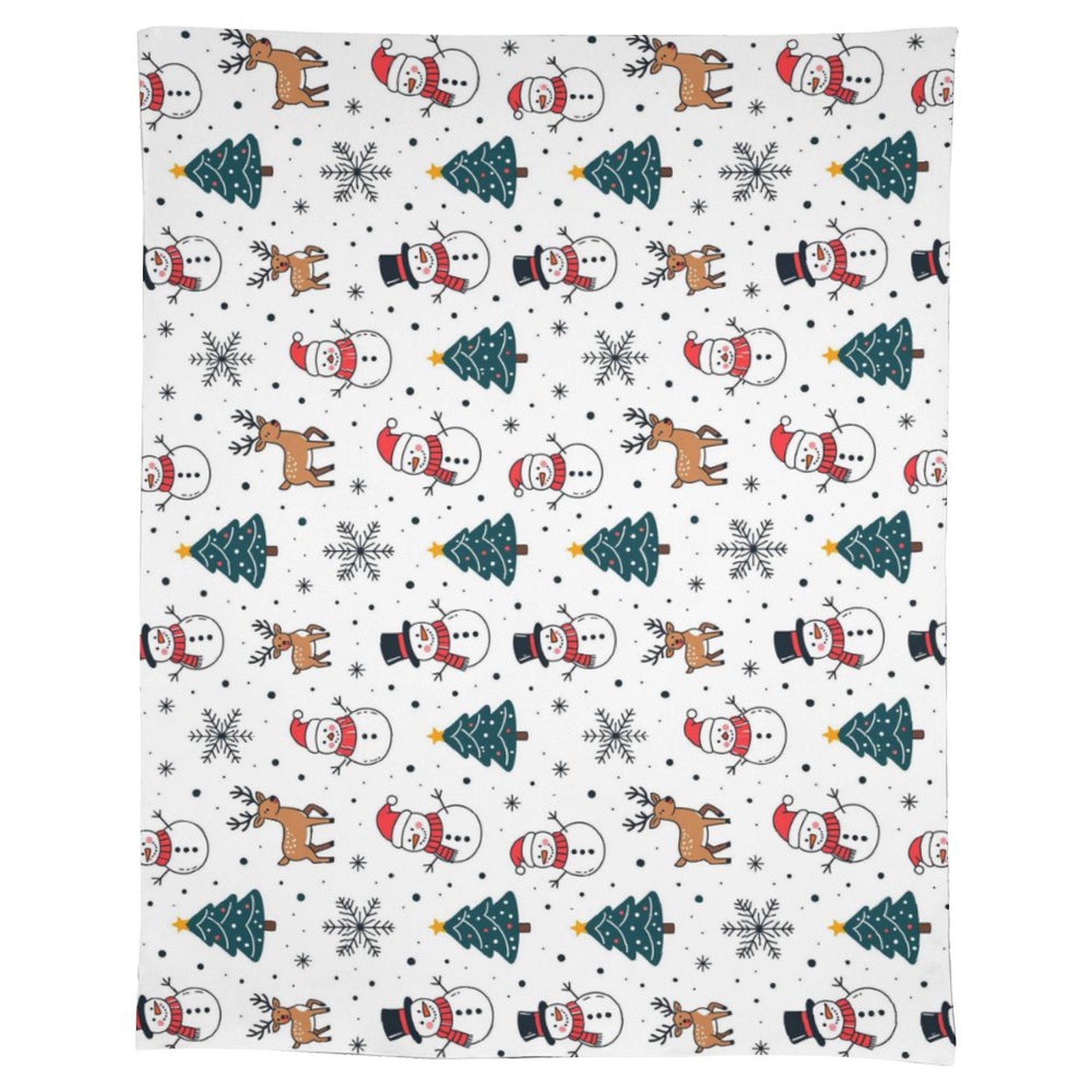 Snowman Reindeer Christmas Tree Pattern