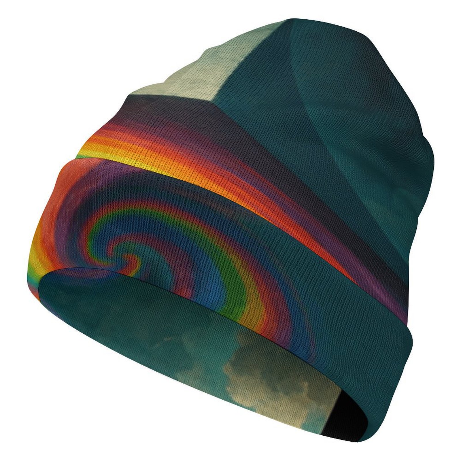 Full printed knitted hat