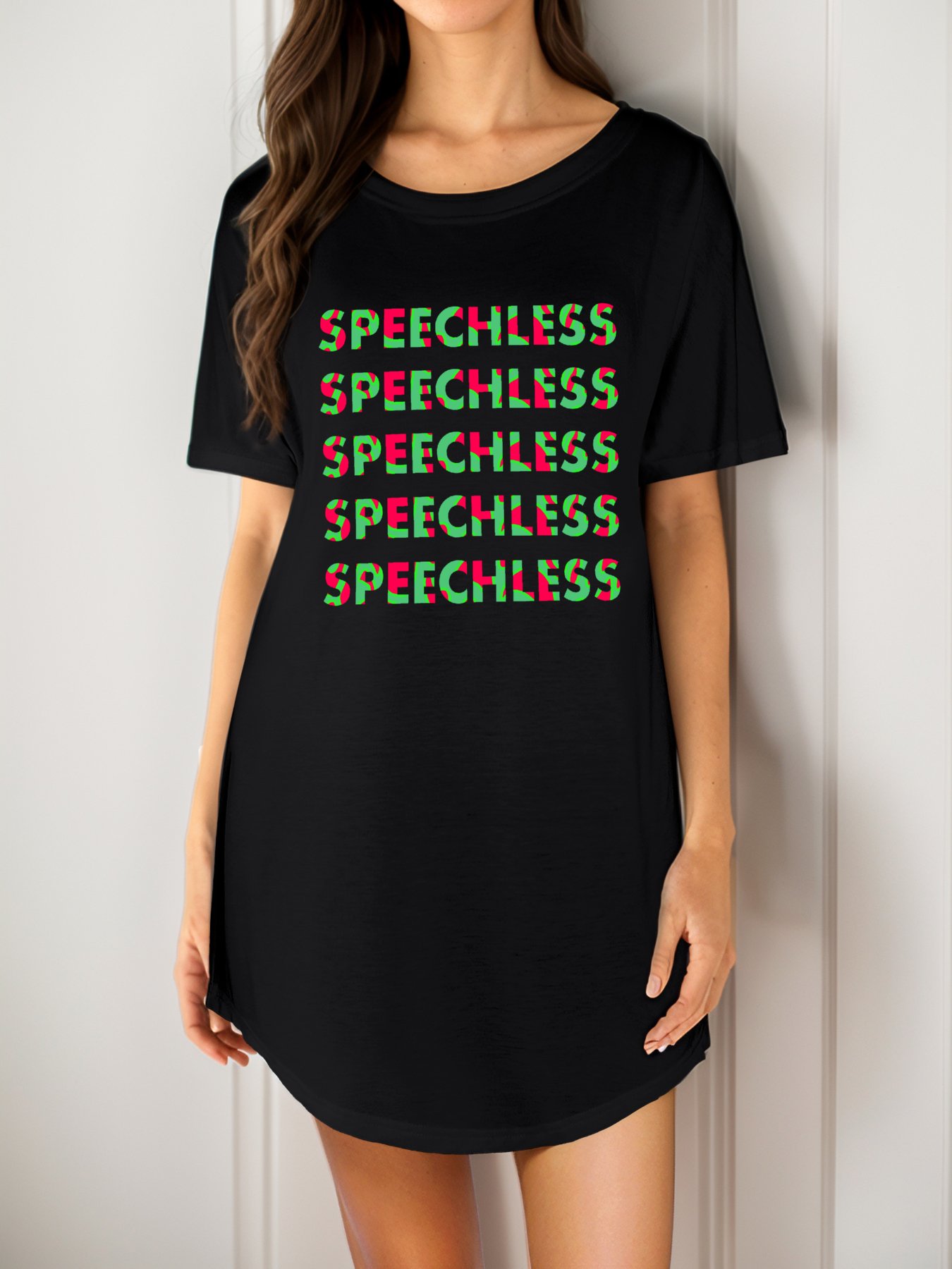 spotted speechless pink green cyan