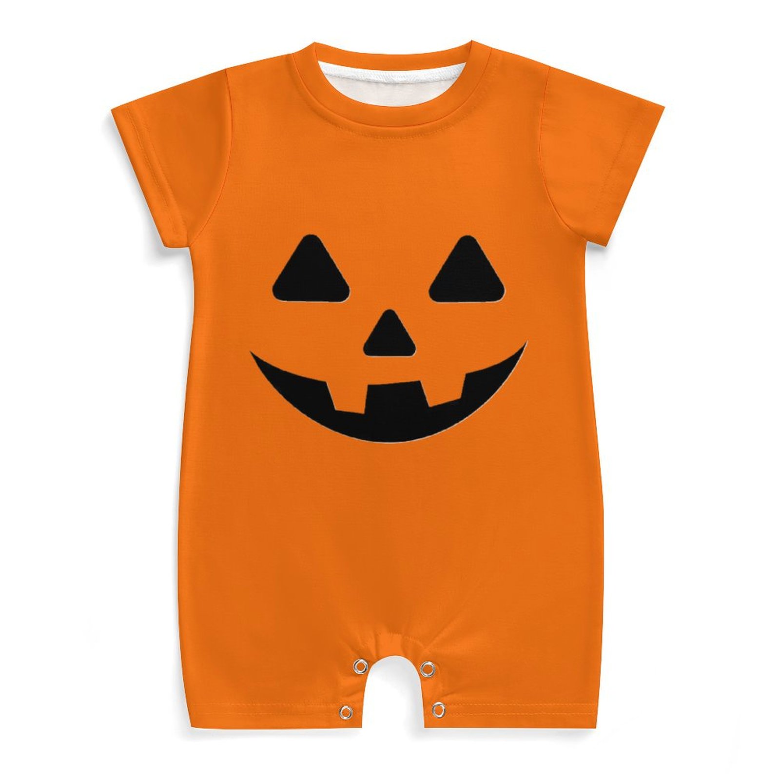 Baby Pumpkin Short Sleeve Romper