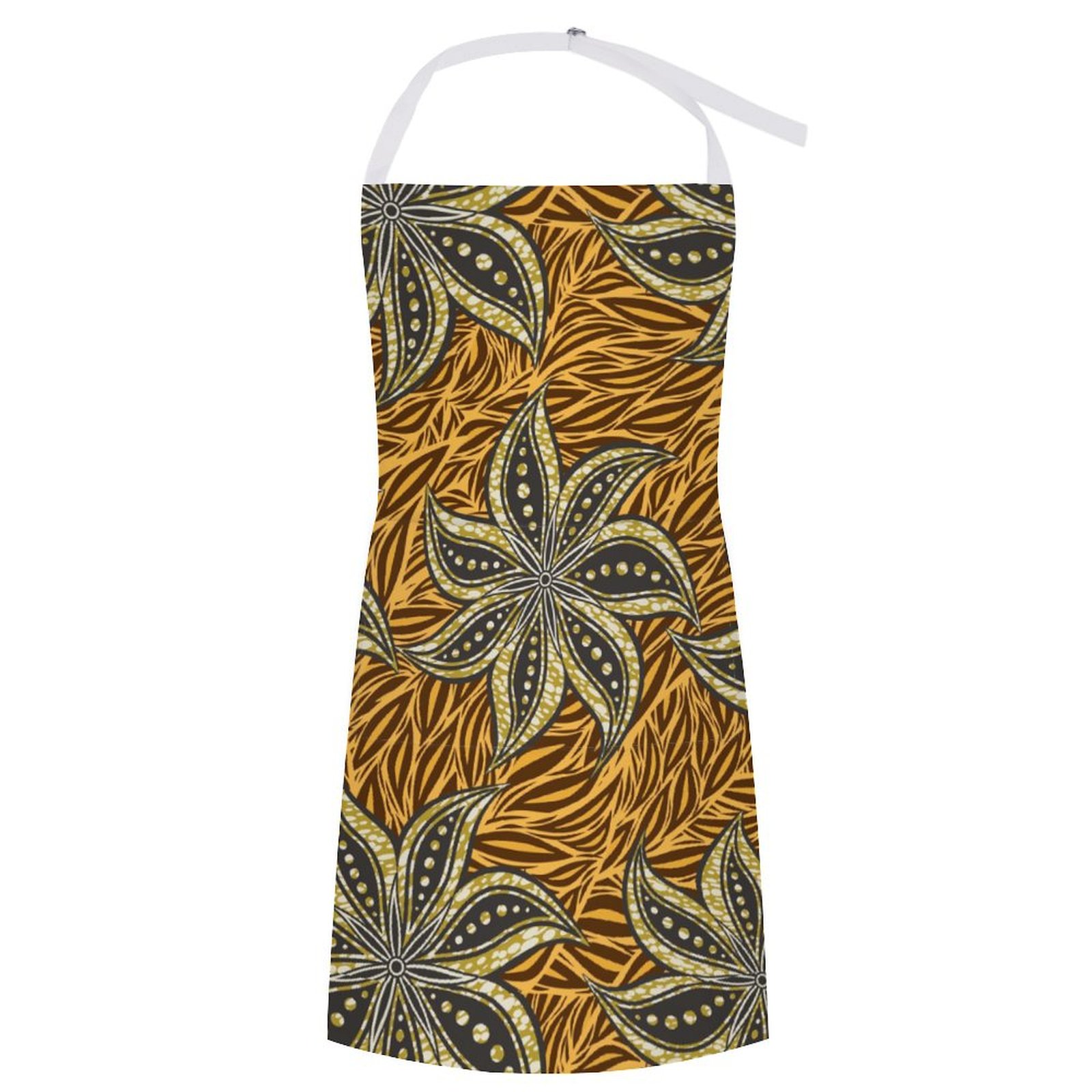 African Floral Abstract Batik Motive