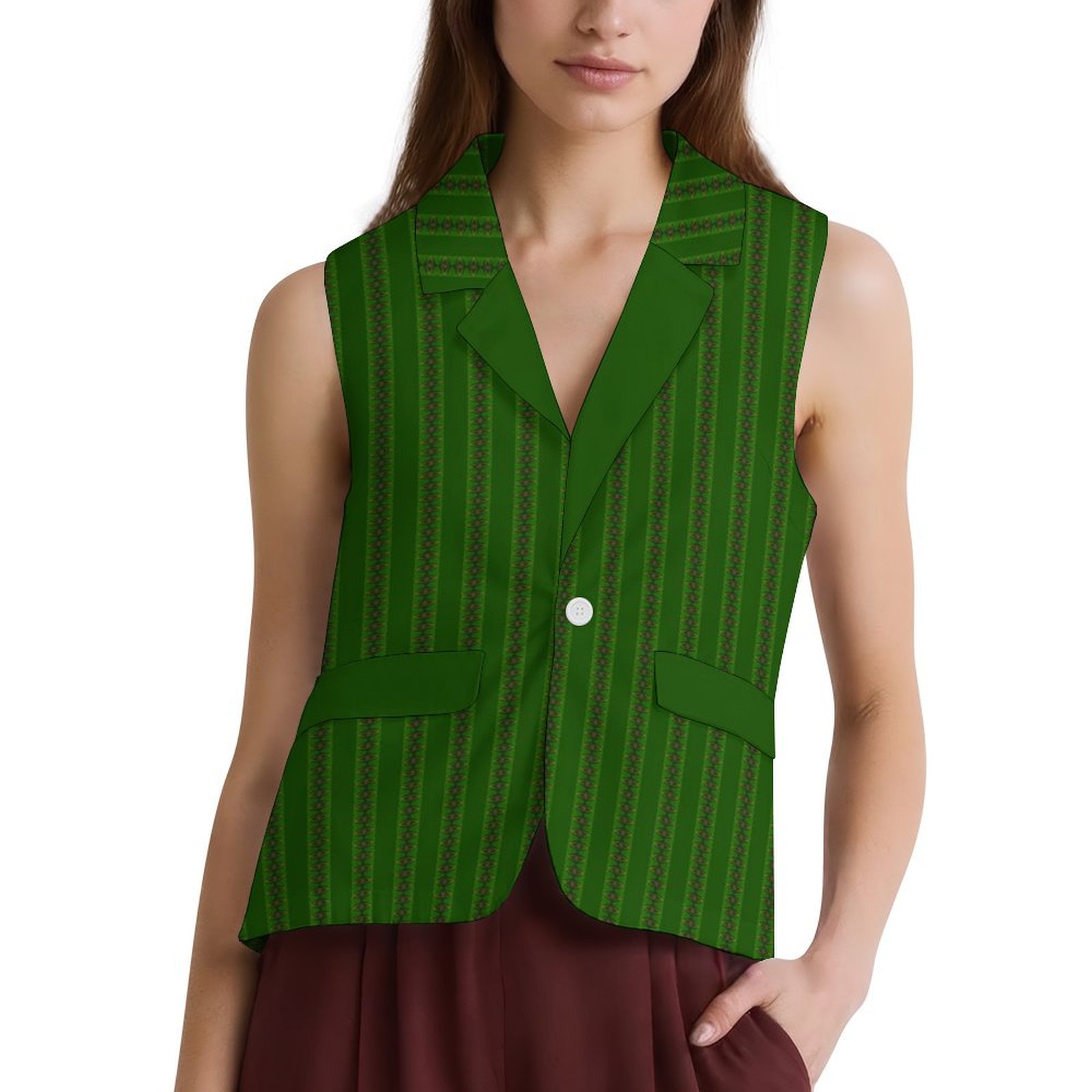 African Diagonal Green Flowers