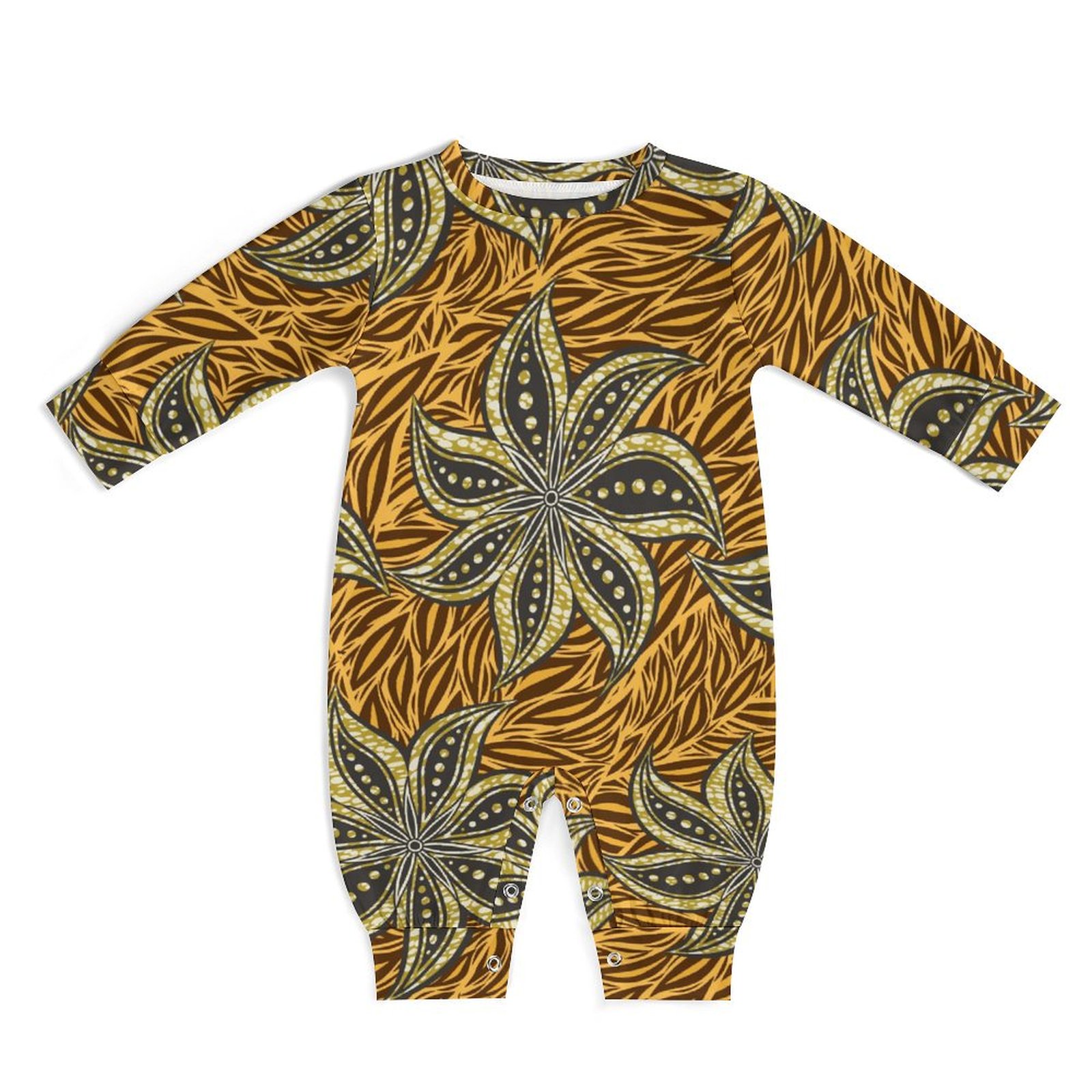 African Floral Abstract Batik Motive Baby romper