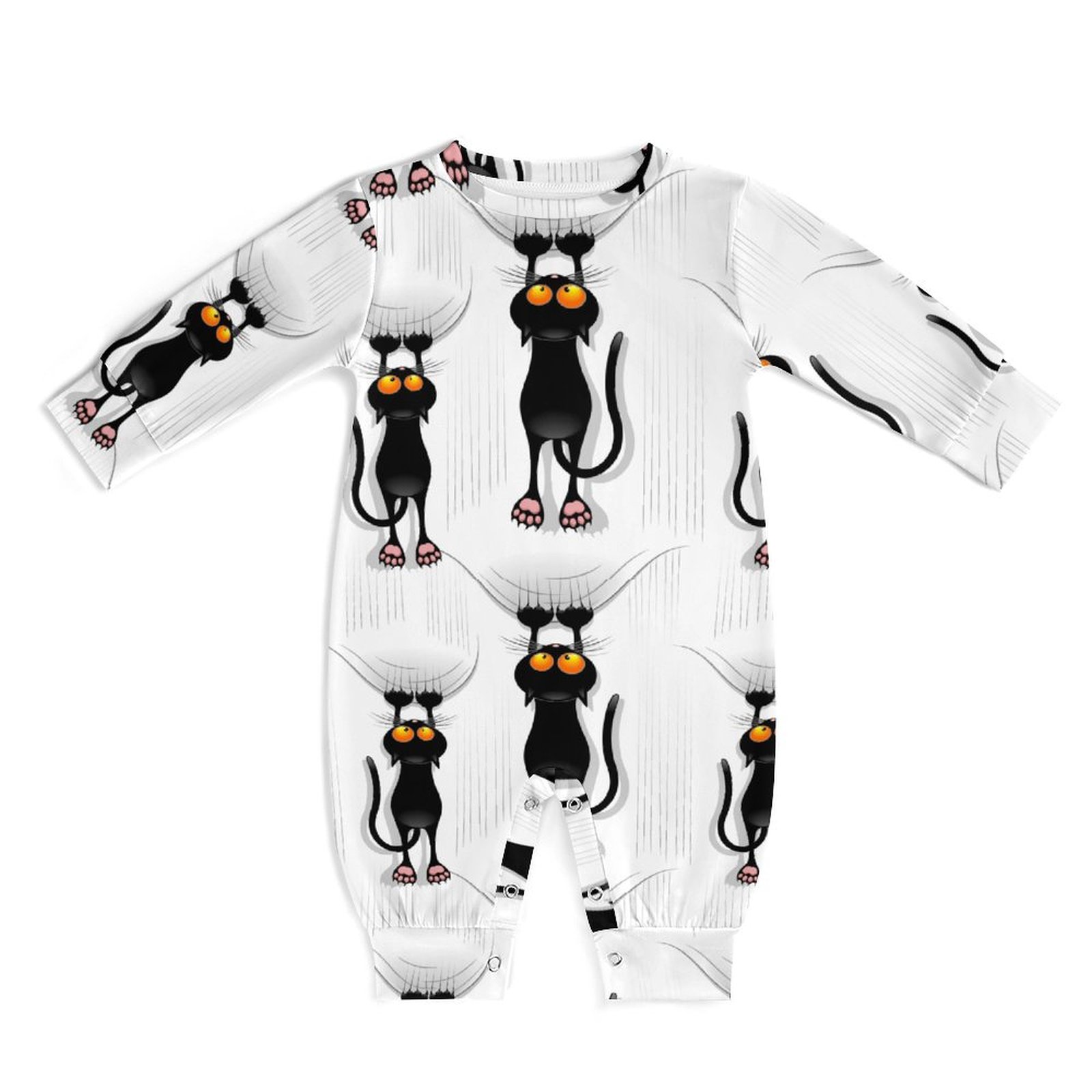 Cat Cartoon Scratching fabric Baby romper