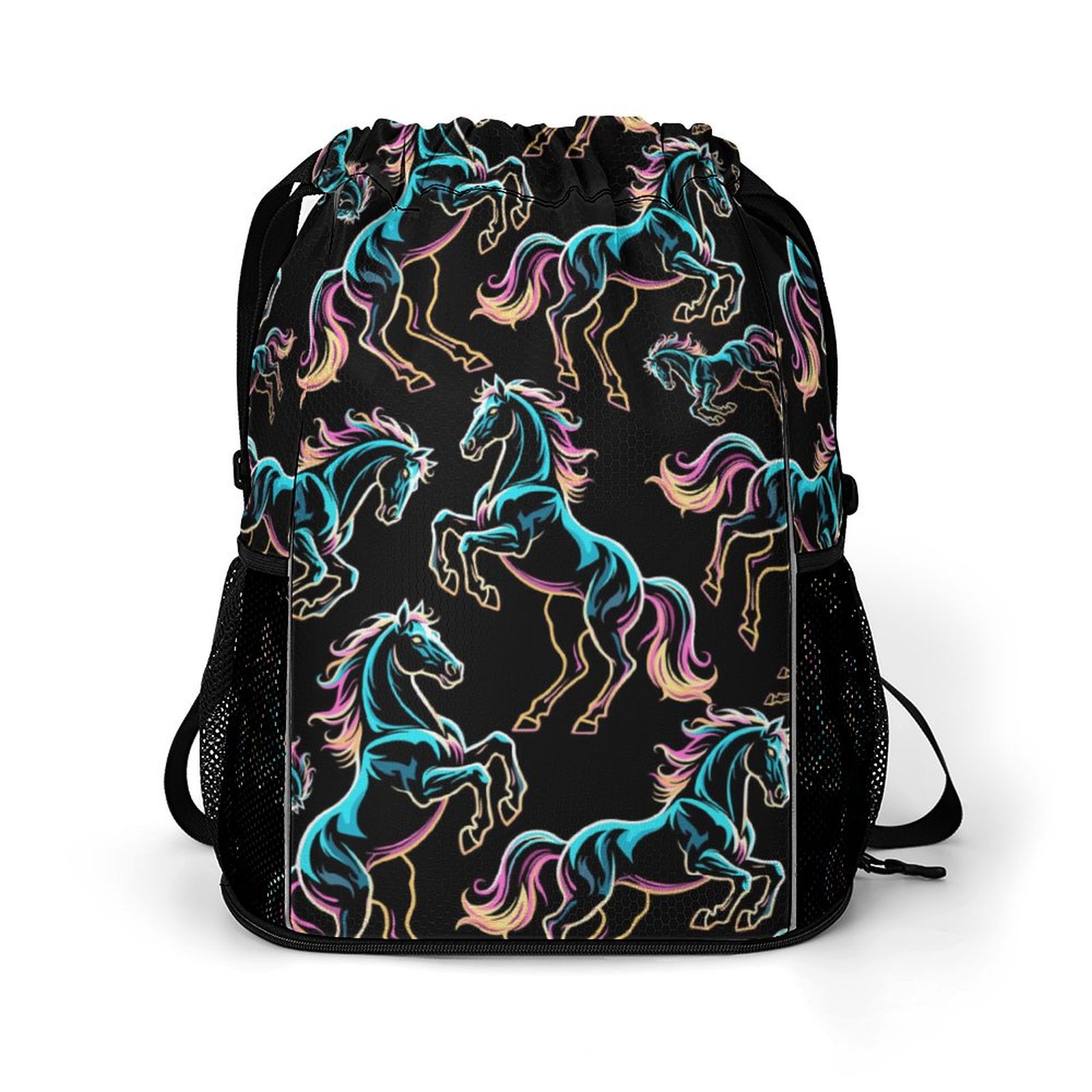 Wild Horse Neon Glitch Colors Sports belt pocket