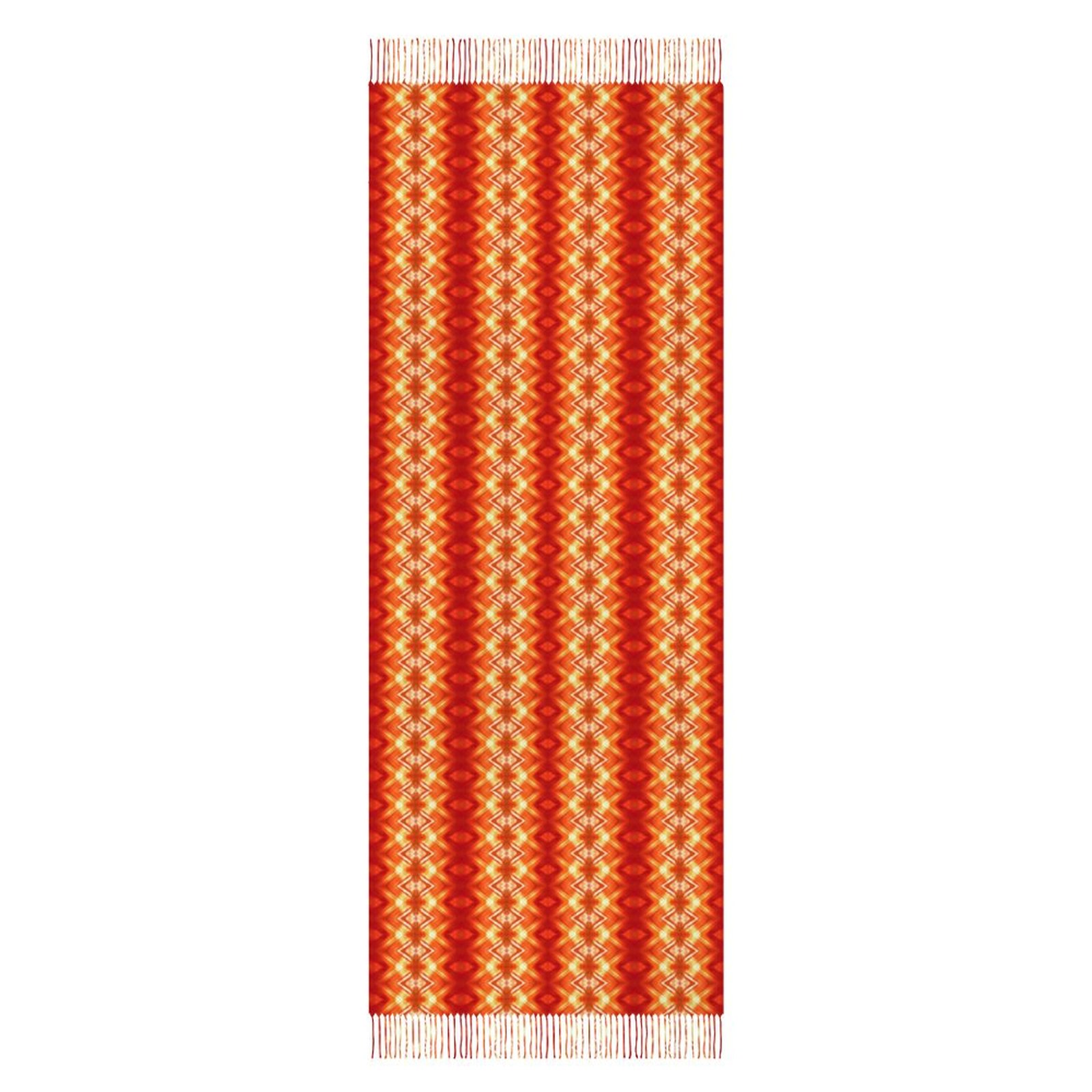 Orange Feathered Diamonds