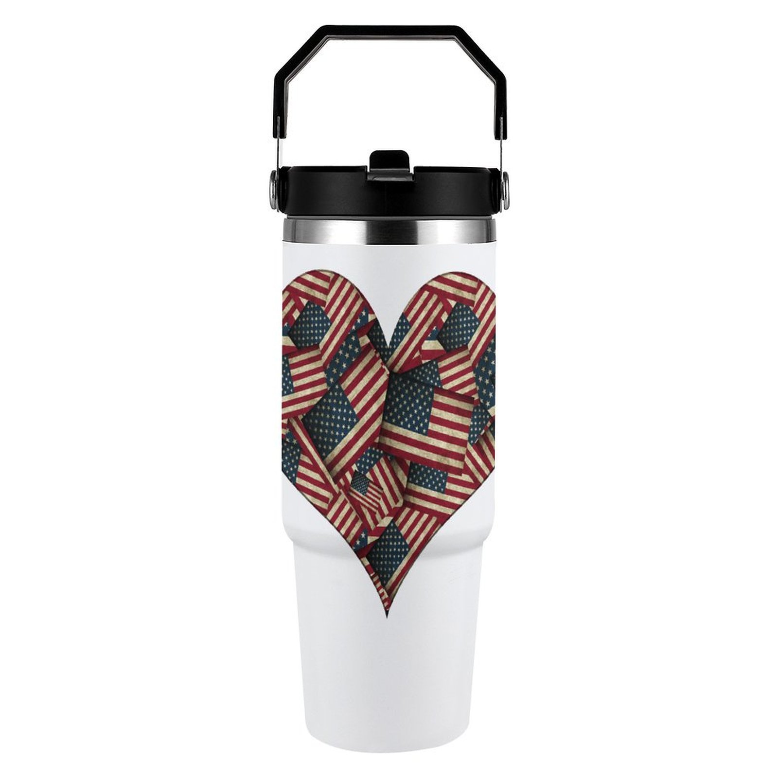 USA Patriotic American Flag Heart