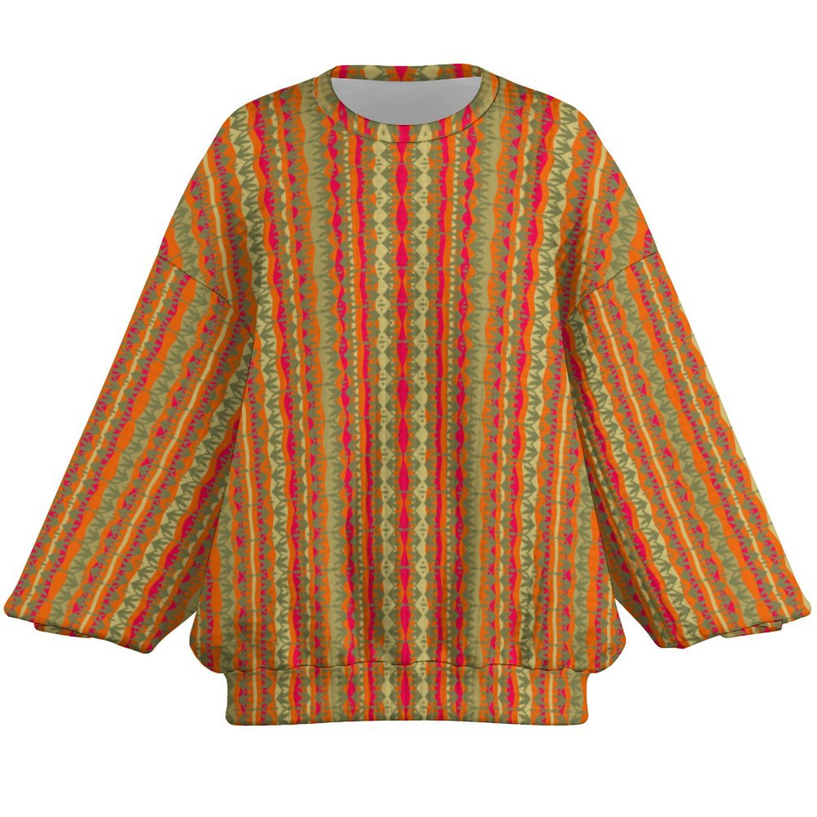 bohemian blue pink orange cream