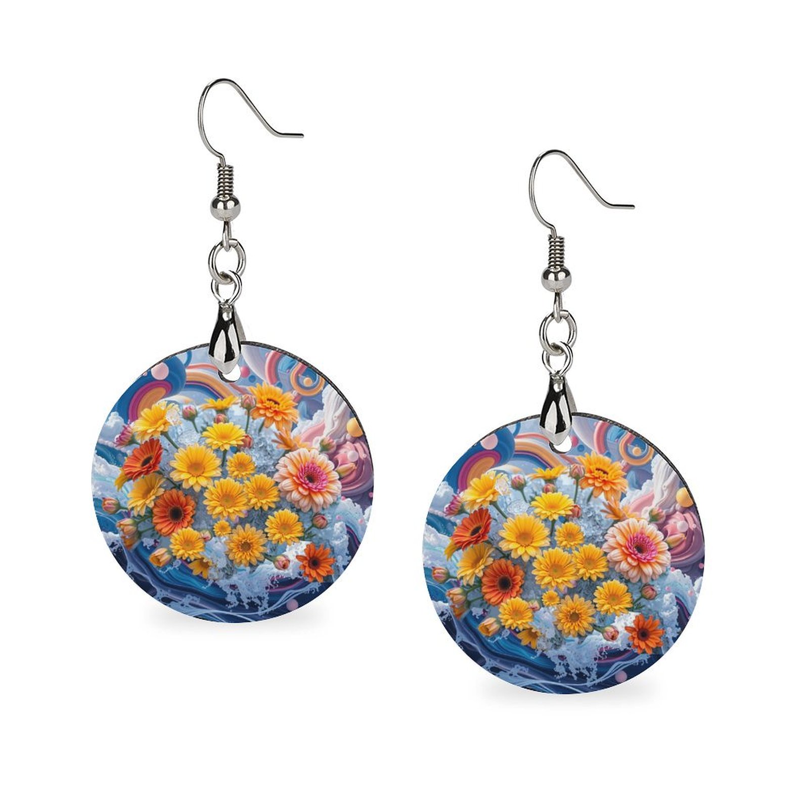 Flowers and Ocean Waves