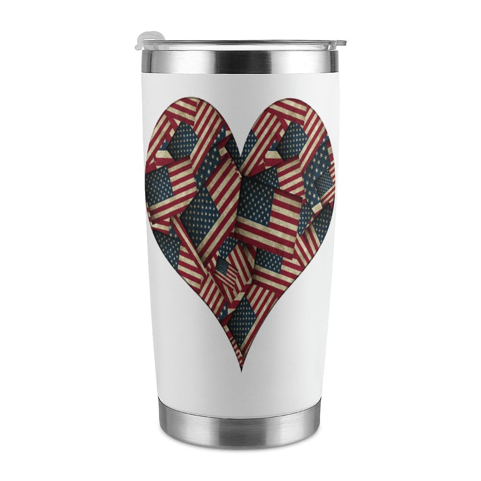 USA Patriotic American Flag Heart