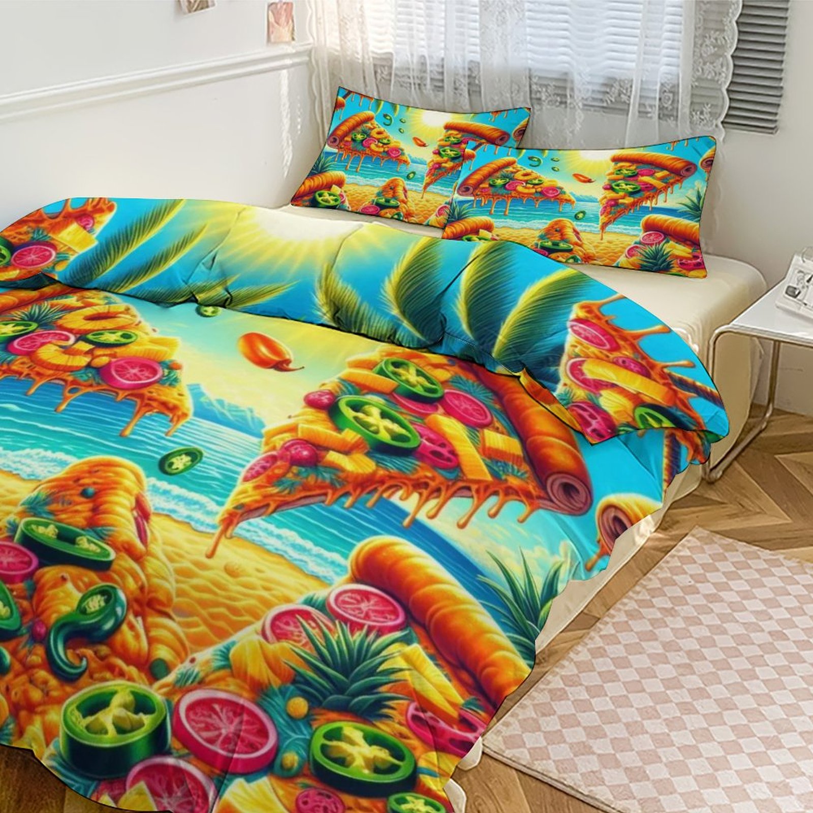 3-Piece Bedding Set (1 Duvet Cover + 2 Pillow Shams)