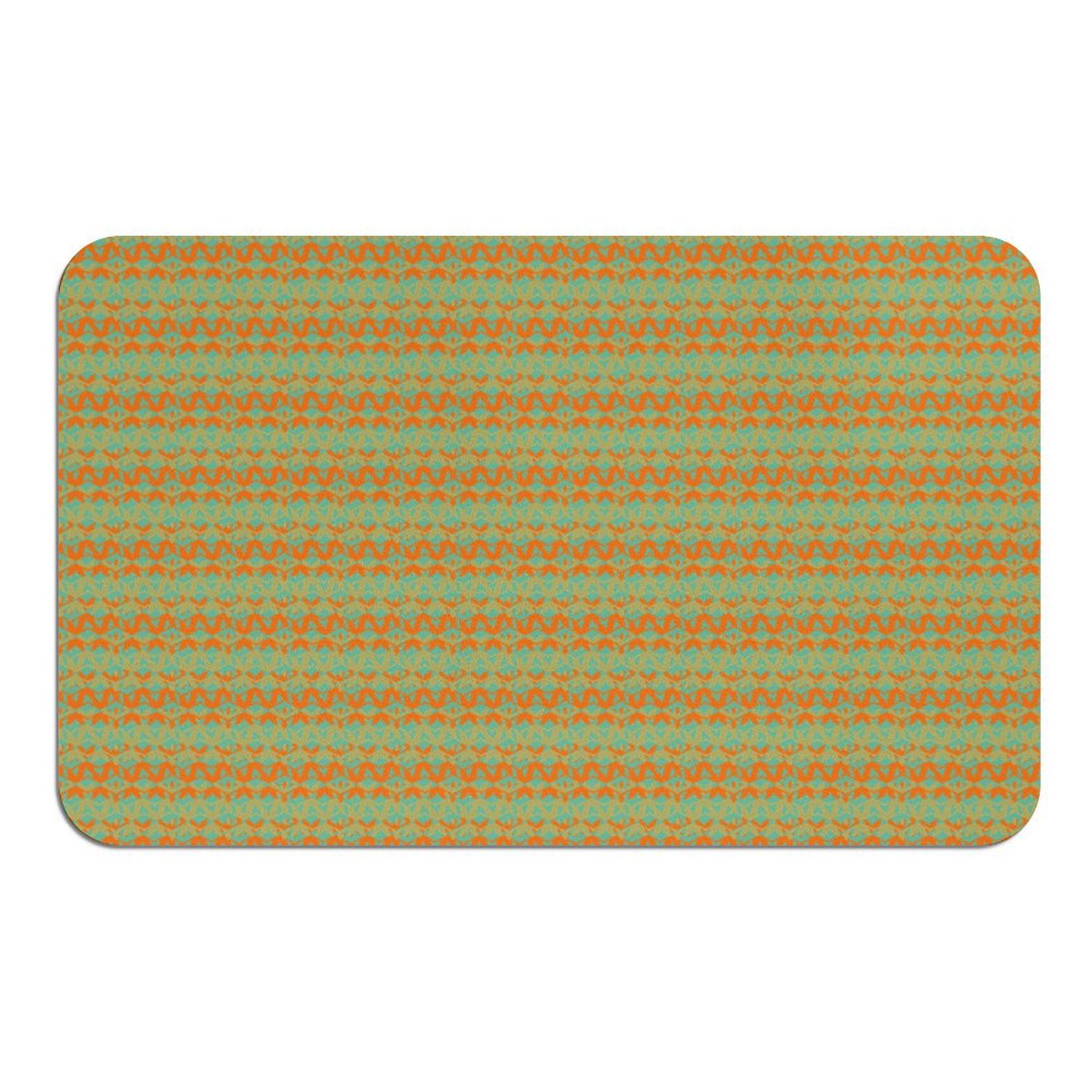 boho striped orange beige