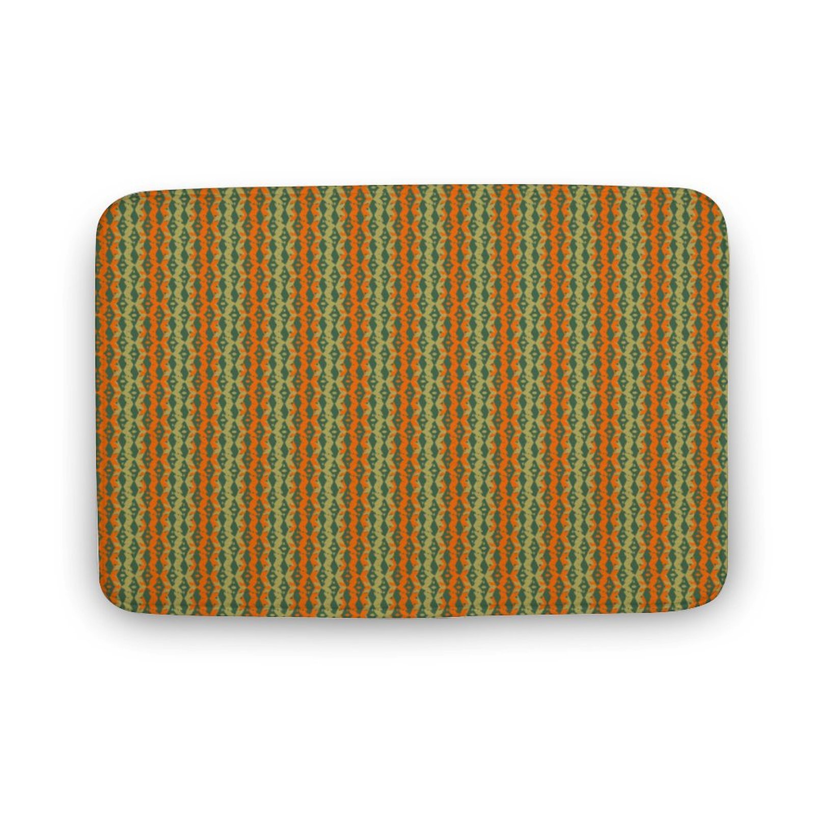 boho striped orange beige