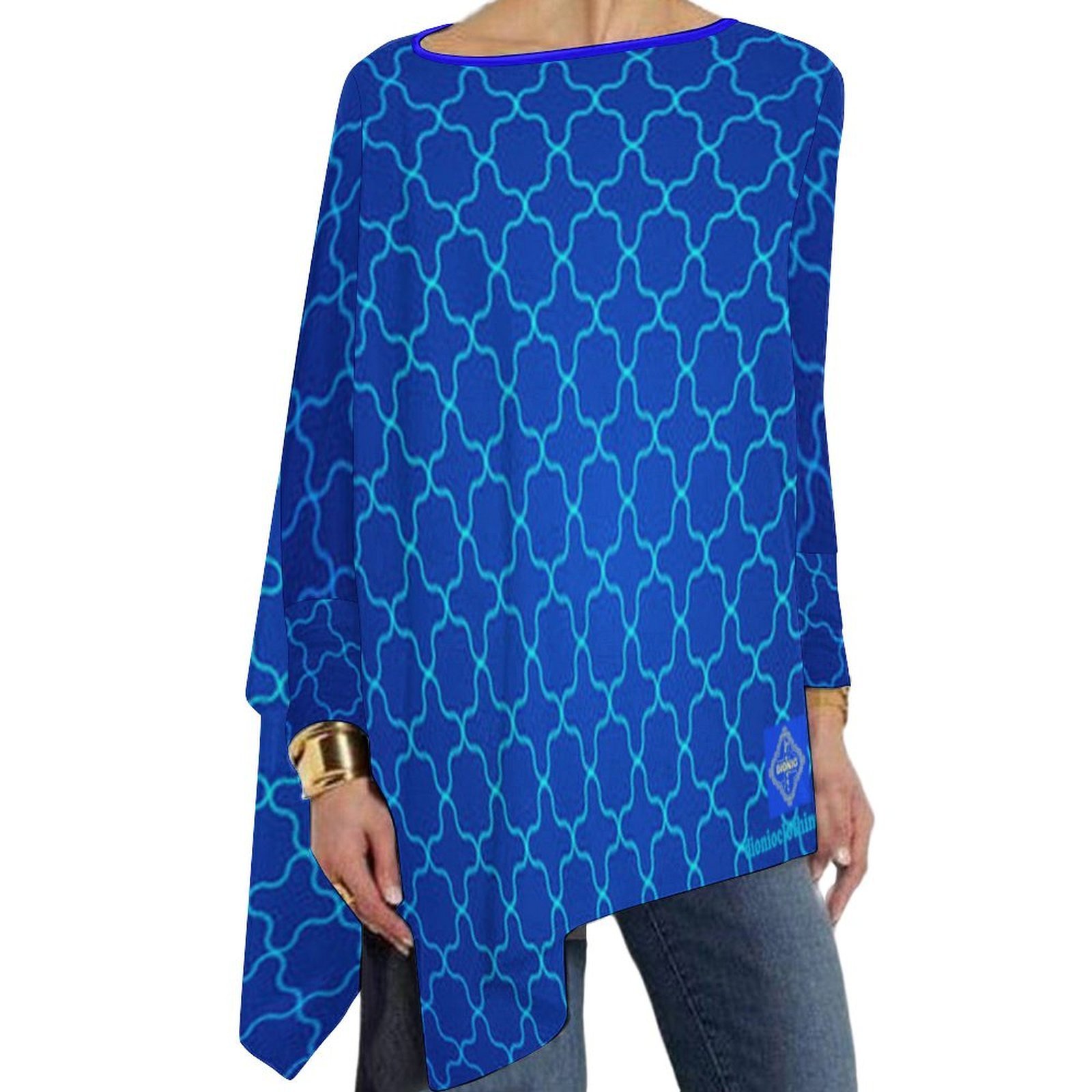 DIONIO Clothing - Ladies' Asymmetrical Hem Long Sleeve Top