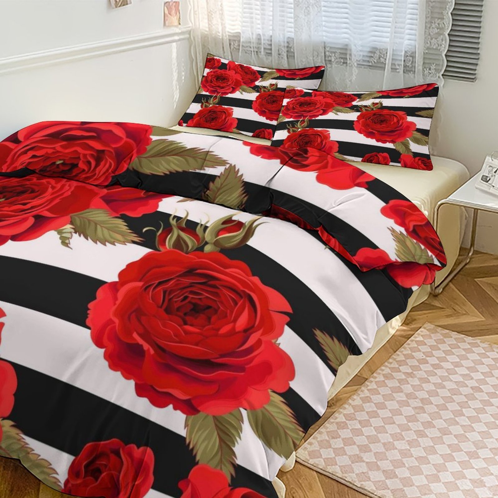 3-Piece Bedding Set (1 Duvet Cover + 2 Pillow Shams)