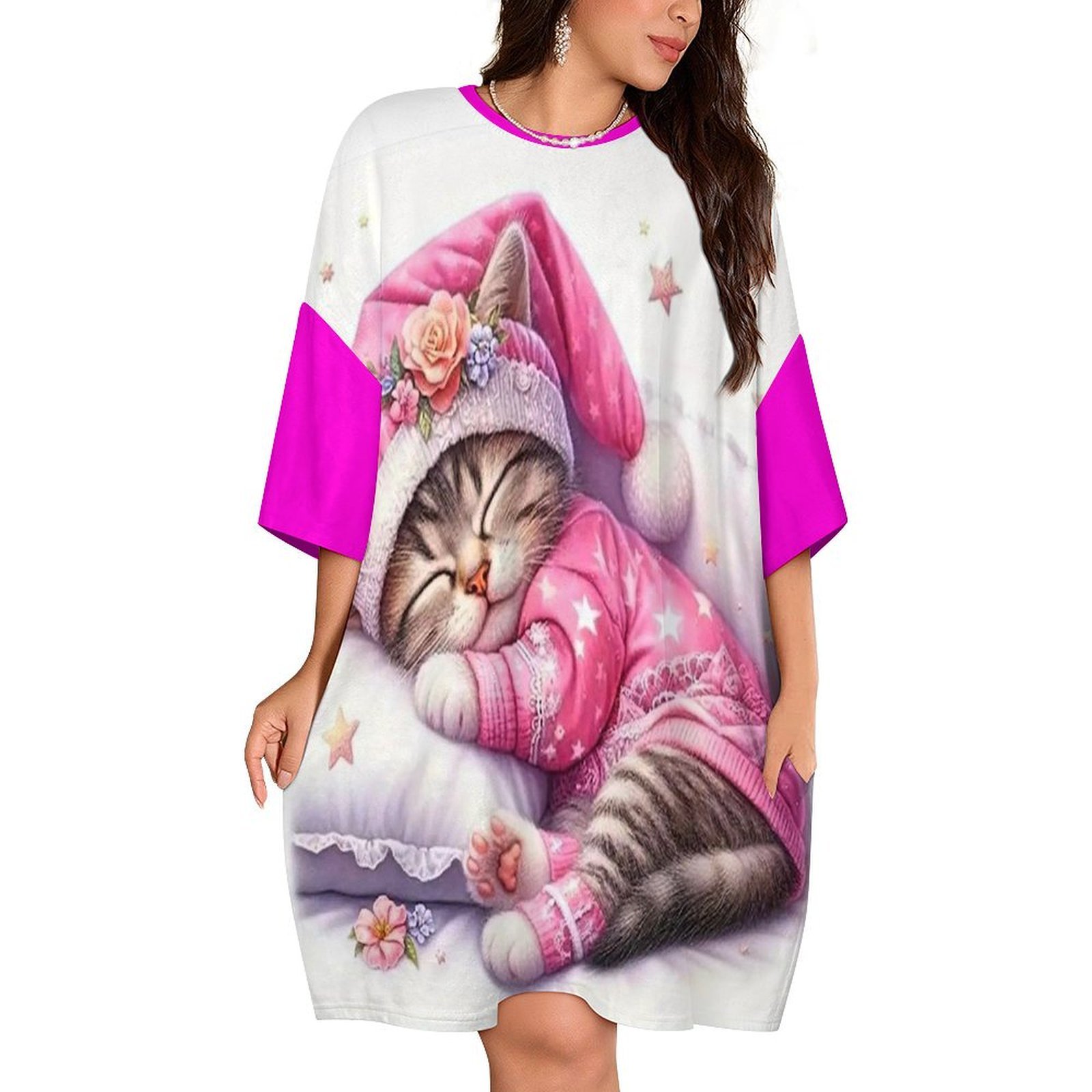 Sleeping Baby Pink Kitten